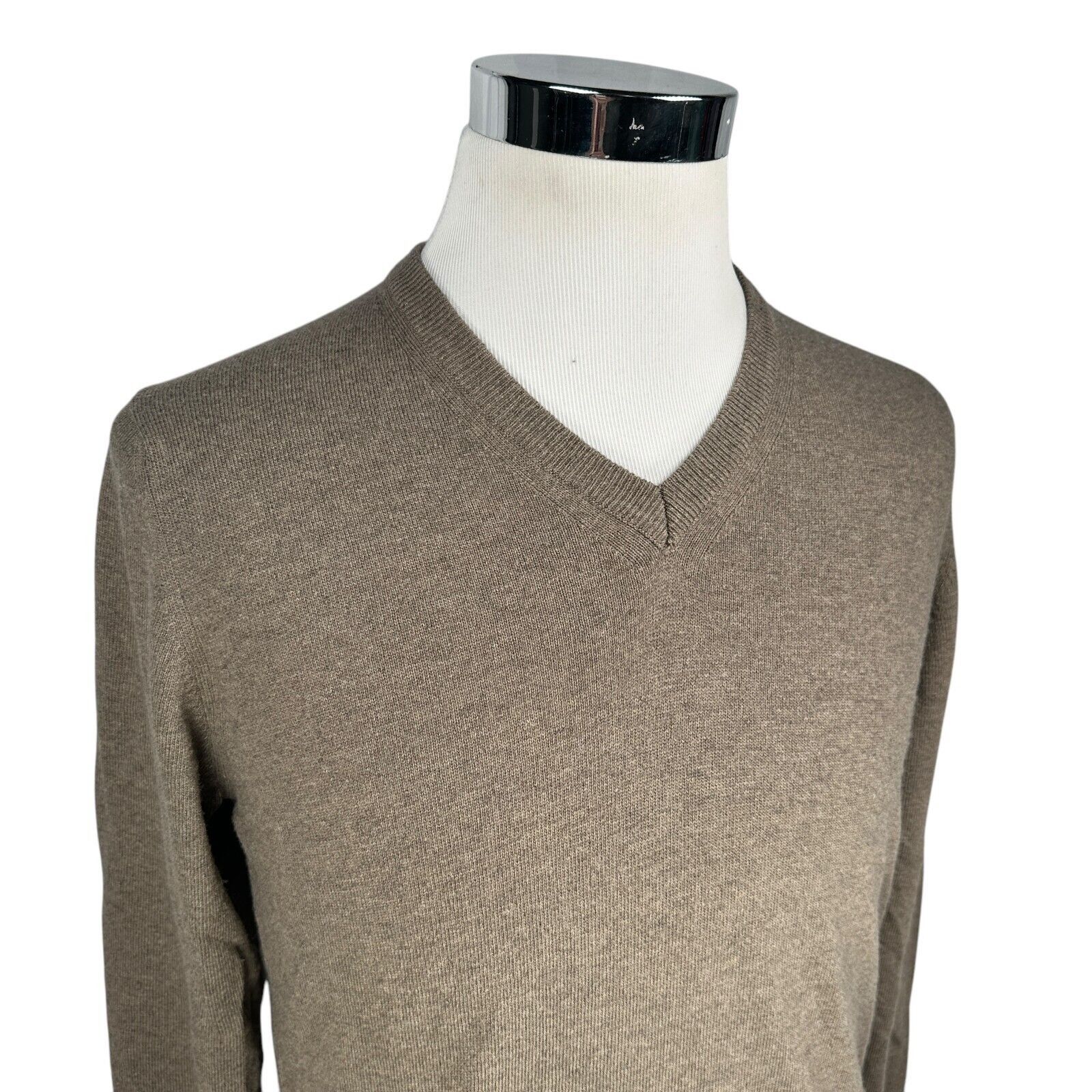 The Unbranded Brand Paul White Sweater Men’s Large Brown Merino Wool Cashmere Size US L / EU 52-54 / 3 - 2 Thumbnail