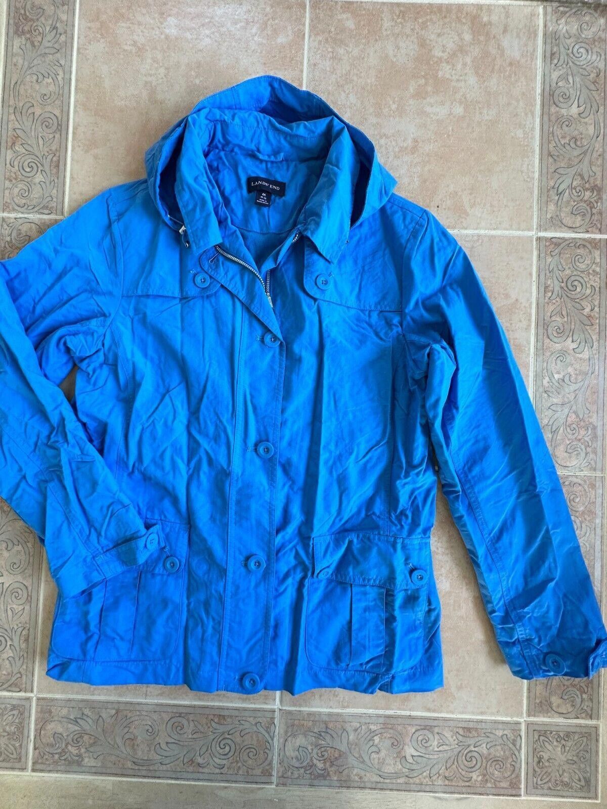 Lands' End Lands' End Blue Rain Jacket Women sz M /10-12 Size M / US 6-8 / IT 42-44 - 1 Thumbnail