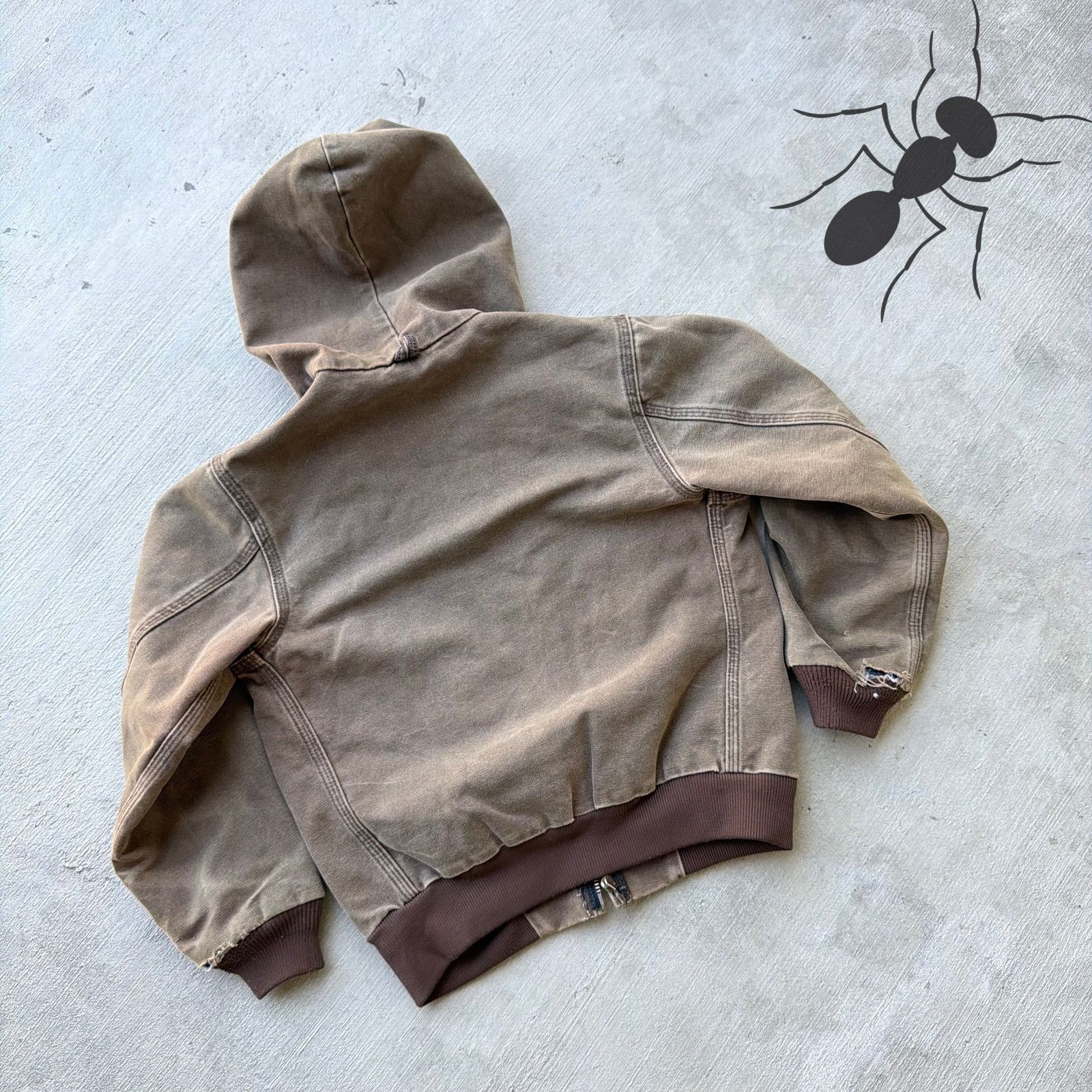 Carhartt × Vintage Carhartt YOUTH Y06 CHT brown hooded work wear jacket Size US XXS / EU 40 - 5 Thumbnail