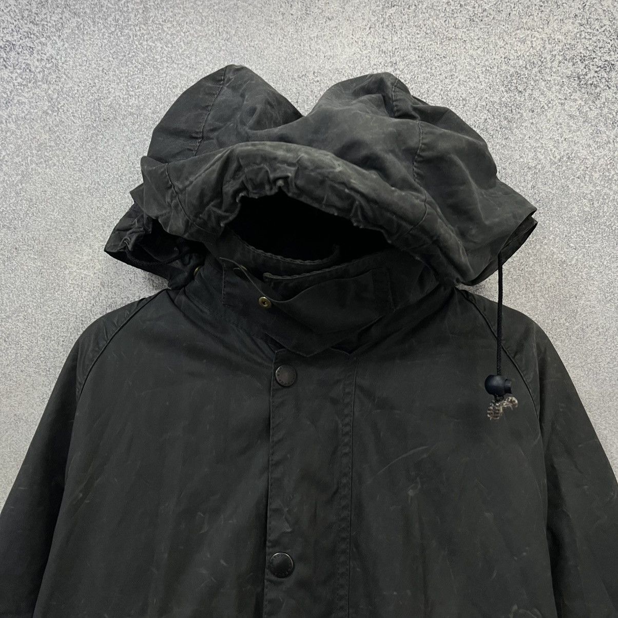 Barbour Vintage Barbour Hooded Waxed Jacket Size Size US L / EU 52-54 / 3 - 4 Thumbnail