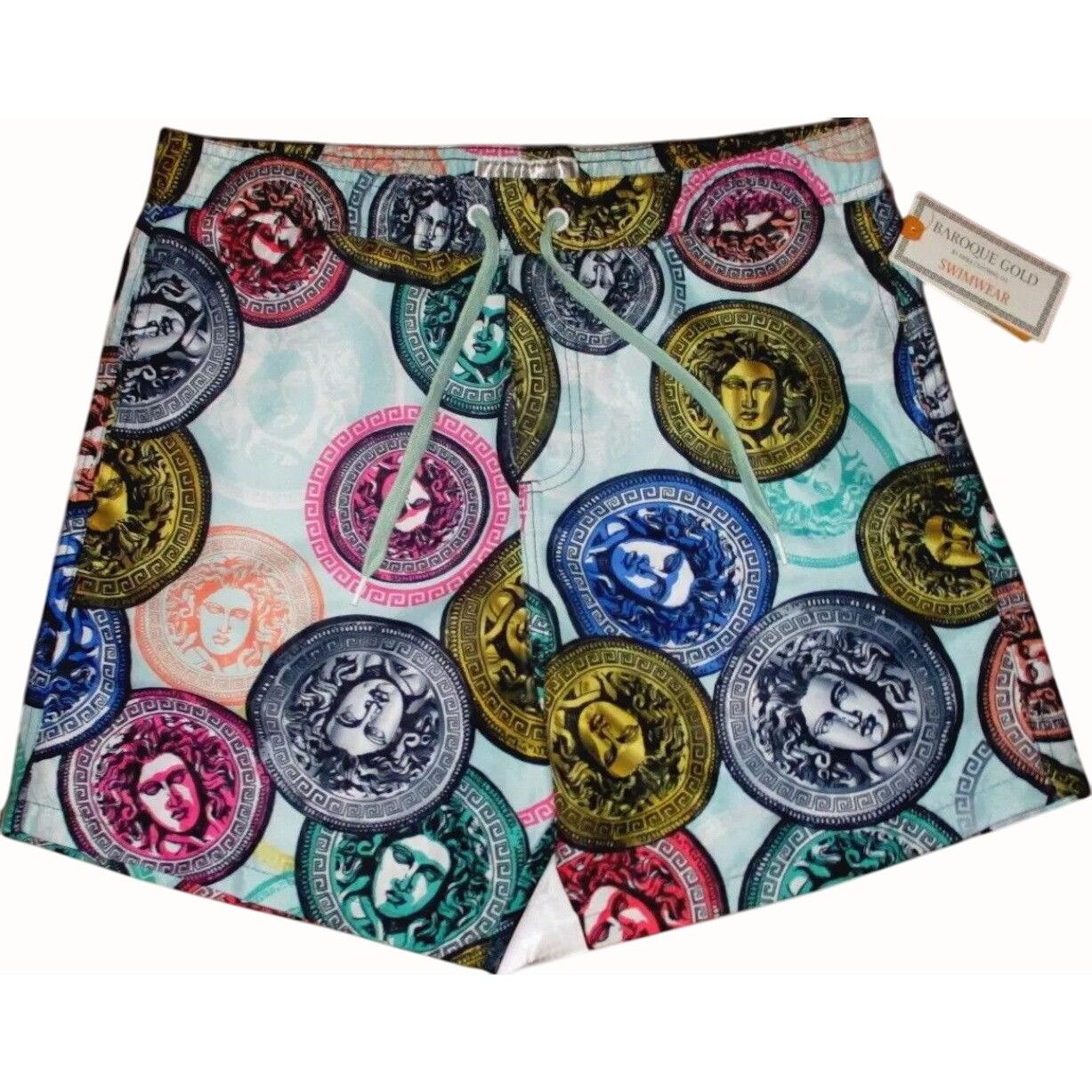 Designer Drill Clothing Co Baroque Gold Swim Trunks Medium Mens Medus Size US 33 - 1 Thumbnail