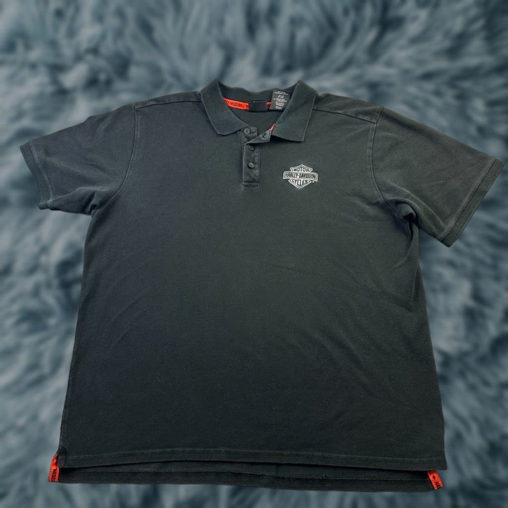 Harley Davidson Harley-Davidson Shirt Mens 2XL Black Polo Short Sleeve Helmet Logo Vintage No Size US XXL / EU 58 / 5 - 1 Thumbnail