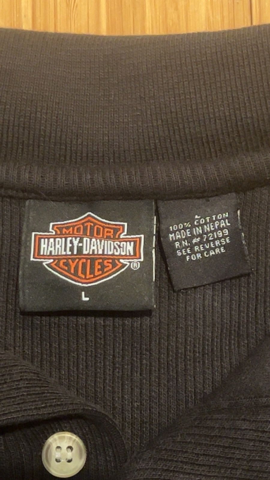 Harley Davidson Black N Blue 2003 Harley Davidson Polo Shirt - Size: L Size US L / EU 52-54 / 3 - 2 Thumbnail