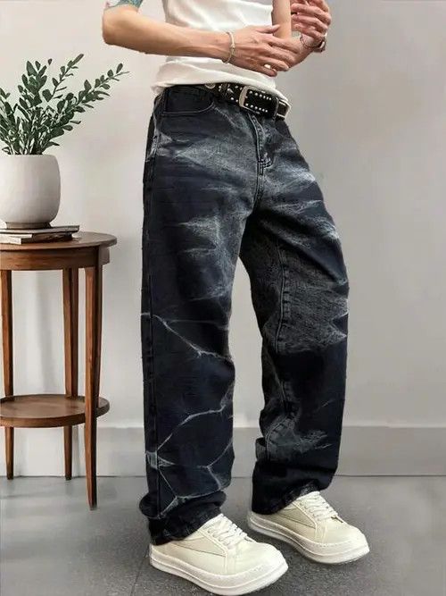 Japanese Brand Tie Dye washed baggy Y2K denim jeans Size US 32 / EU 48 - 4 Thumbnail