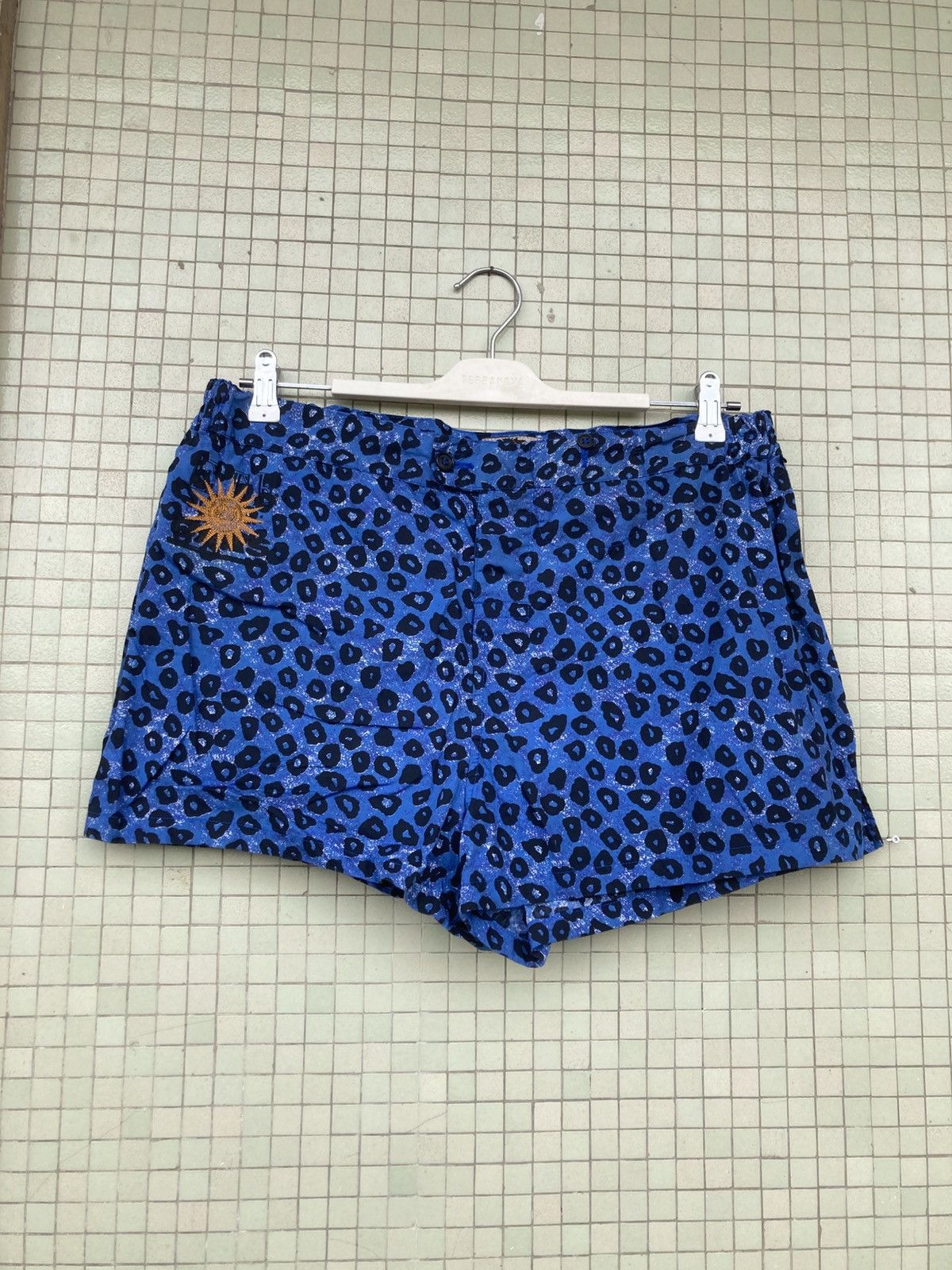 Gianfranco Ferre Blue leopard print Ooks by Ferre’ swimshort Size US 36 / EU 52 - 1 Thumbnail