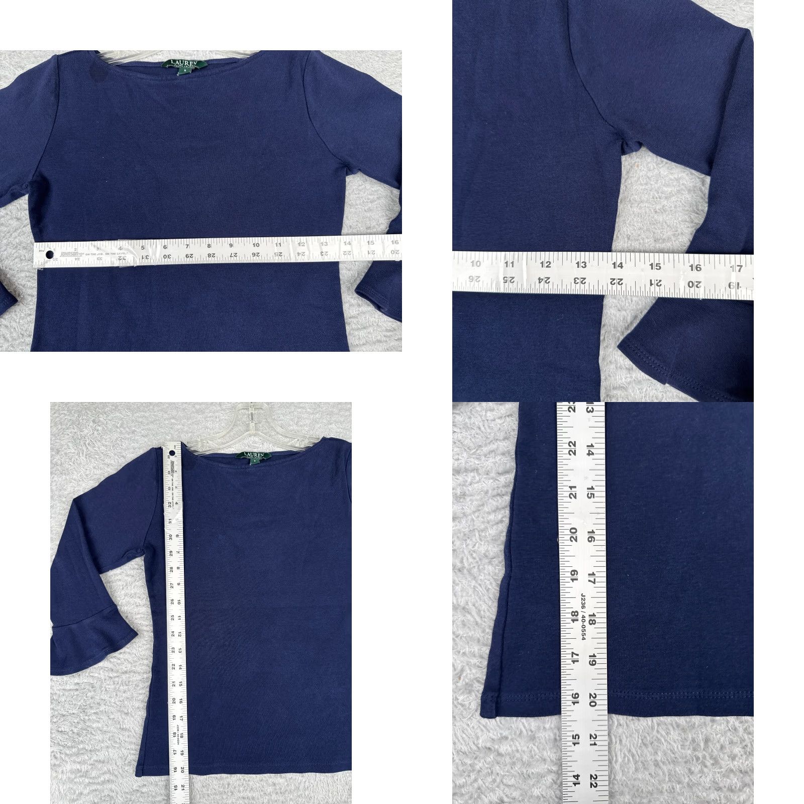 Ralph Lauren VINTAGE Lauren Ralph Lauren Shirt Women Small Blue Cotton Logo 90s Casual Size S / US 4 / IT 40 - 8 Thumbnail
