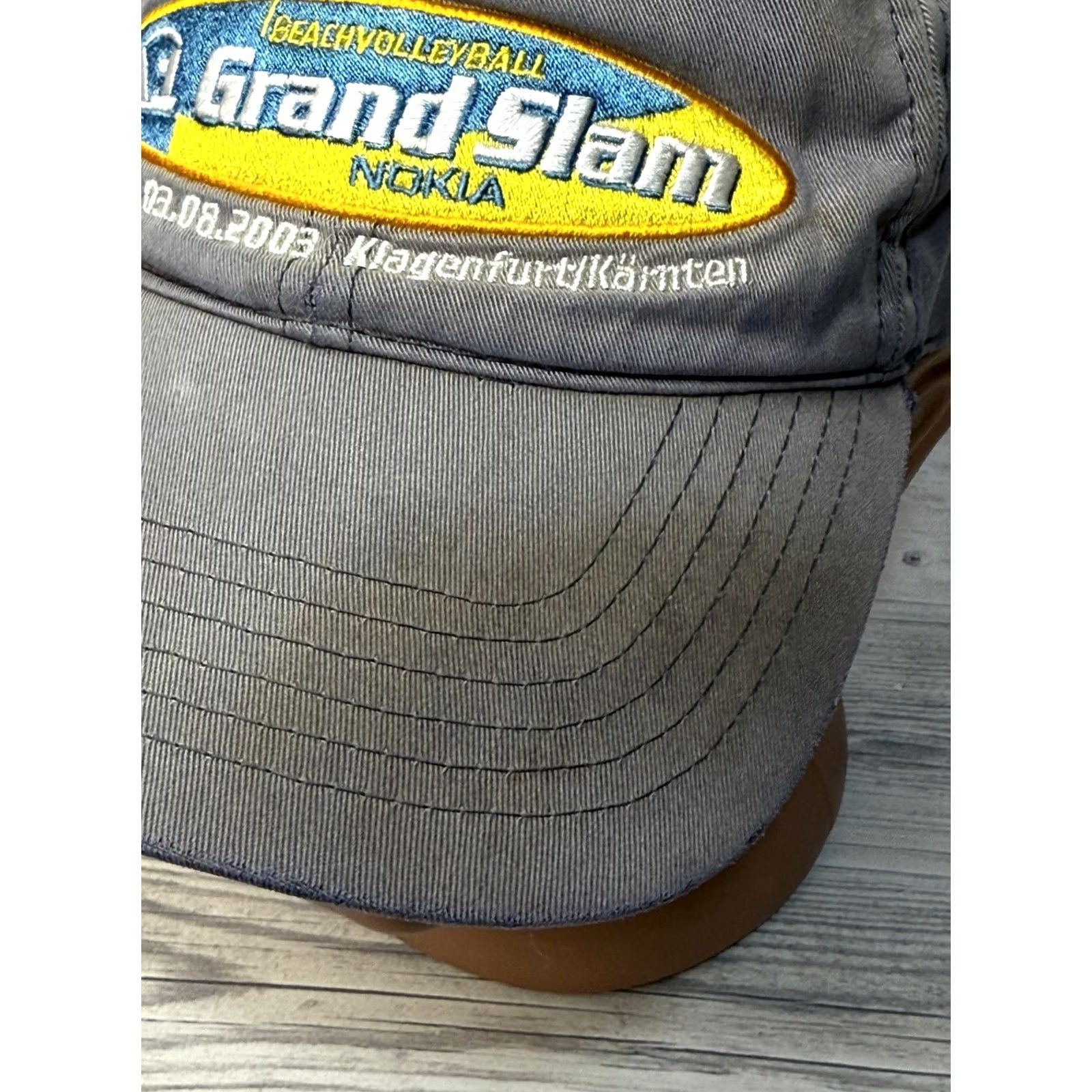 Vintage 2003 A1 Grandslam Beach volleyball Nokia Gray baseball cap One Size Mens Baseball Cap Gray 2003 A1 Grandslam Beach volleyball Nokia Gray Size ONE SIZE - 2 Thumbnail