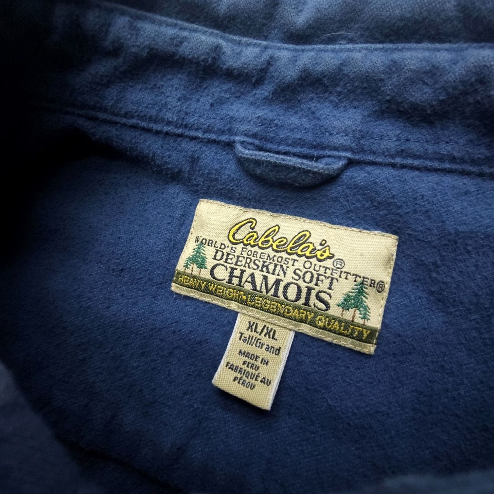 Vintage Cabela's Deerskin Soft Chamois Heavyweight Flannel Shirt Mens XL Tall Blue Button-Up Shirt XS? (Note: The placeholder is invalid) Size US XL / EU 56 / 4 - 3 Thumbnail