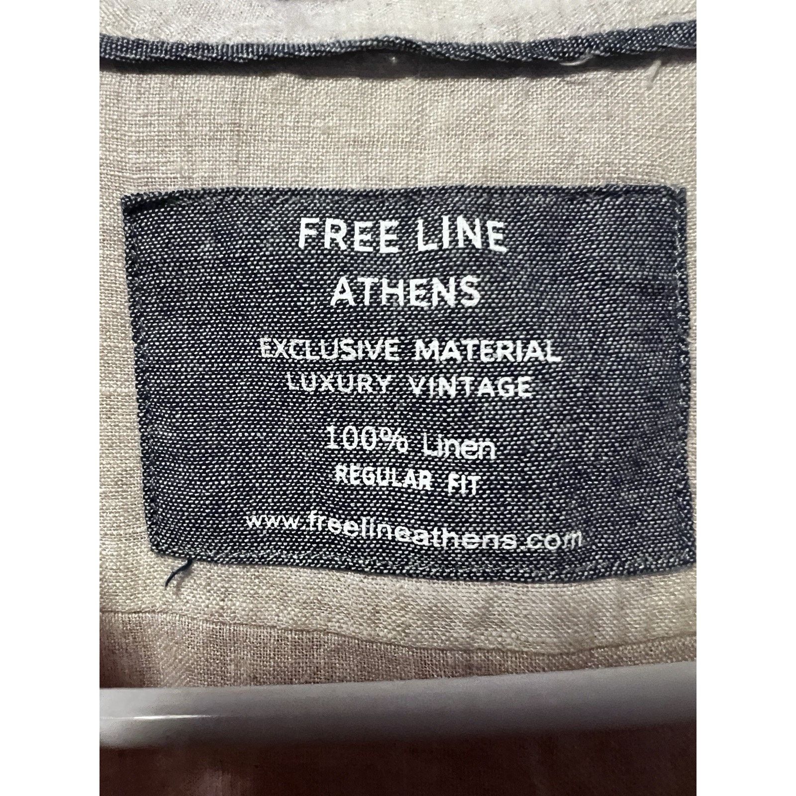 Vintage Free Line Athens Beige Linen Button Up Casual Shirt XL Size US XL / EU 56 / 4 - 7 Thumbnail