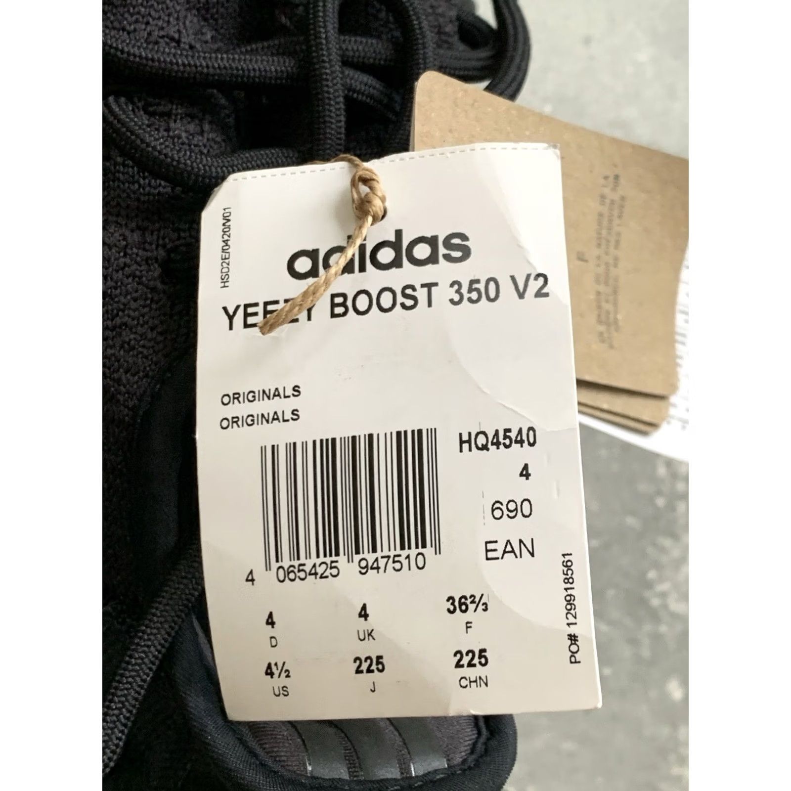 Adidas adidas Yeezy 350 V2 Black Sneakers Boost US 4.5 UK 4 EU 36 2/3 Men Size US 5 / EU 37 - 8 Thumbnail