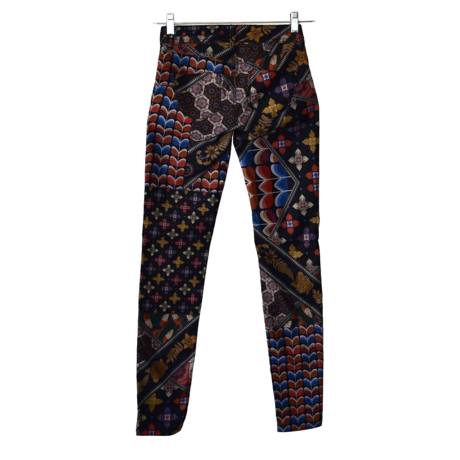 Desigual NEW DESIGUAL Holly Asymmetric Print Skinny Jeans Pants EU 34 Size 27" / US 4 / IT 40 - 3 Thumbnail
