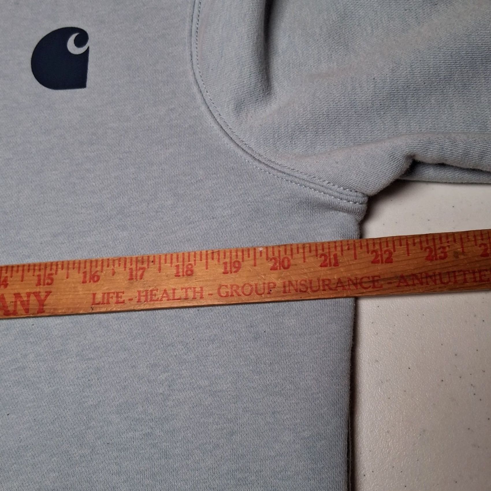 Carhartt Carhartt Hoodie Hooded Sweatshirt M Relaxed Fit Light Blue Work Workwear Pullover Hooded Logo Spellout Casual Women Size M / US 6-8 / IT 42-44 - 7 Thumbnail