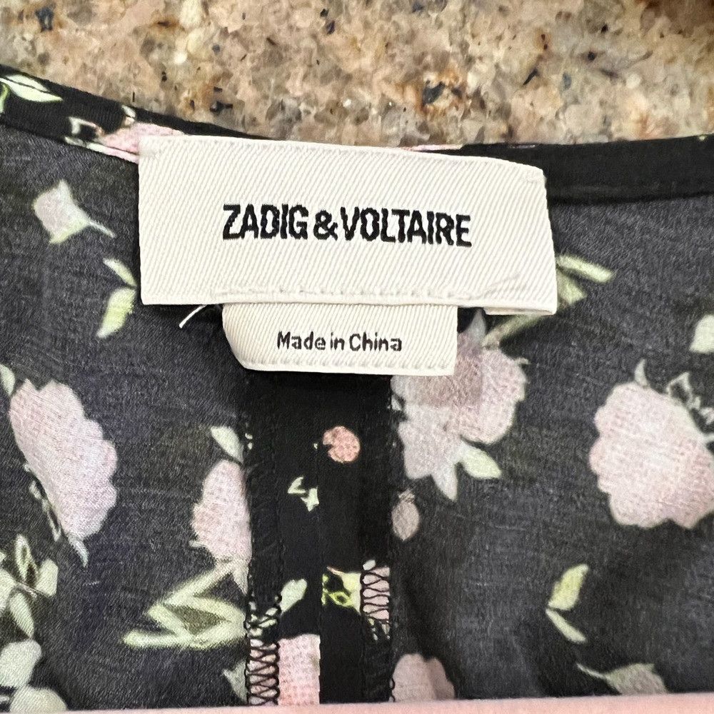 Zadig & Voltaire Zadig & Voltaire Rozom Soft Crinkle Roses Mini Dress NWT Sz Size S / US 4 / IT 40 - 7 Thumbnail