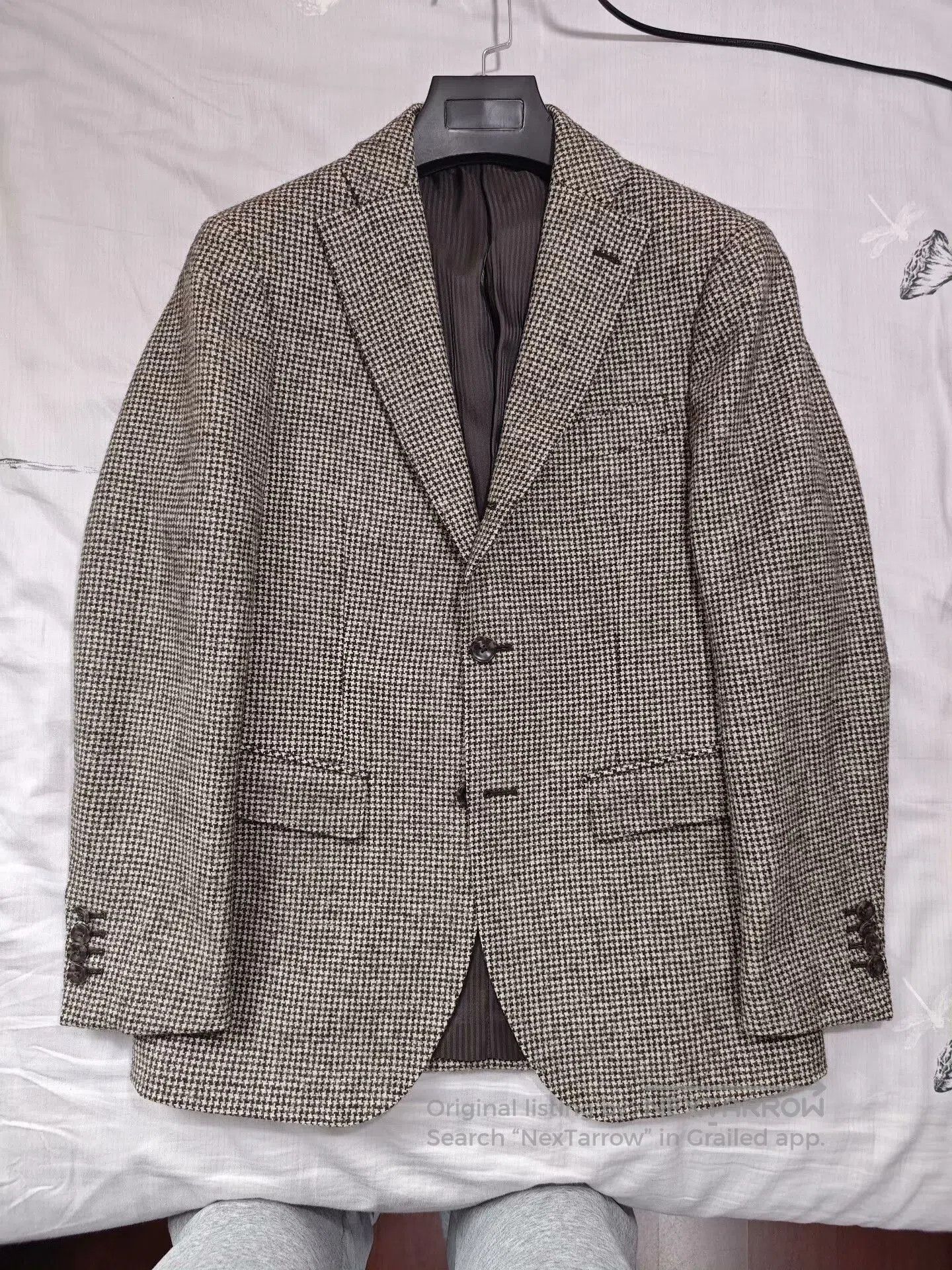 Japanese Brand Custom Wool Houndstooth Suit Jacket. Size US S / EU 44-46 / 1 - 5 Thumbnail
