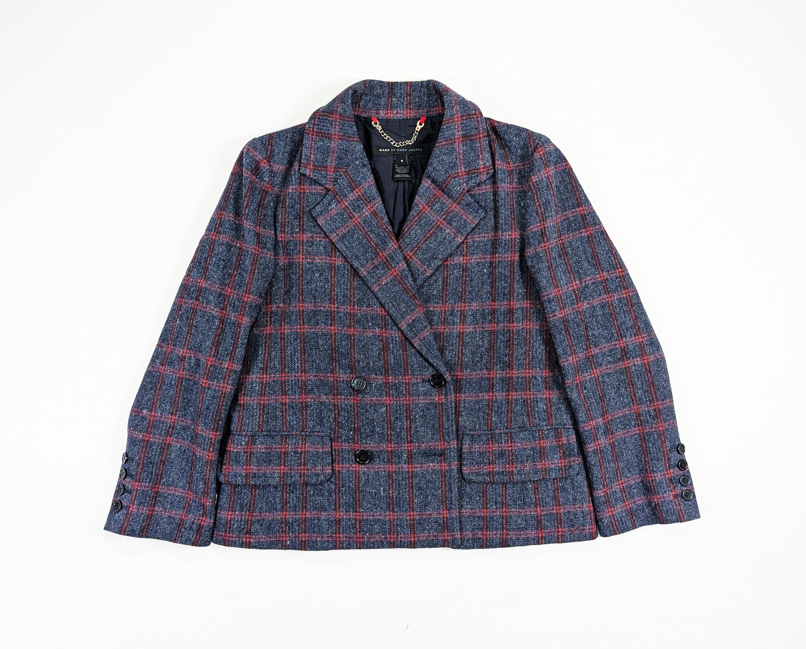 Marc by Marc Jacobs Marc by Marc Jacobs Double Breasted Wool Checkered Suit Size S / US 4 / IT 40 - 2 Thumbnail