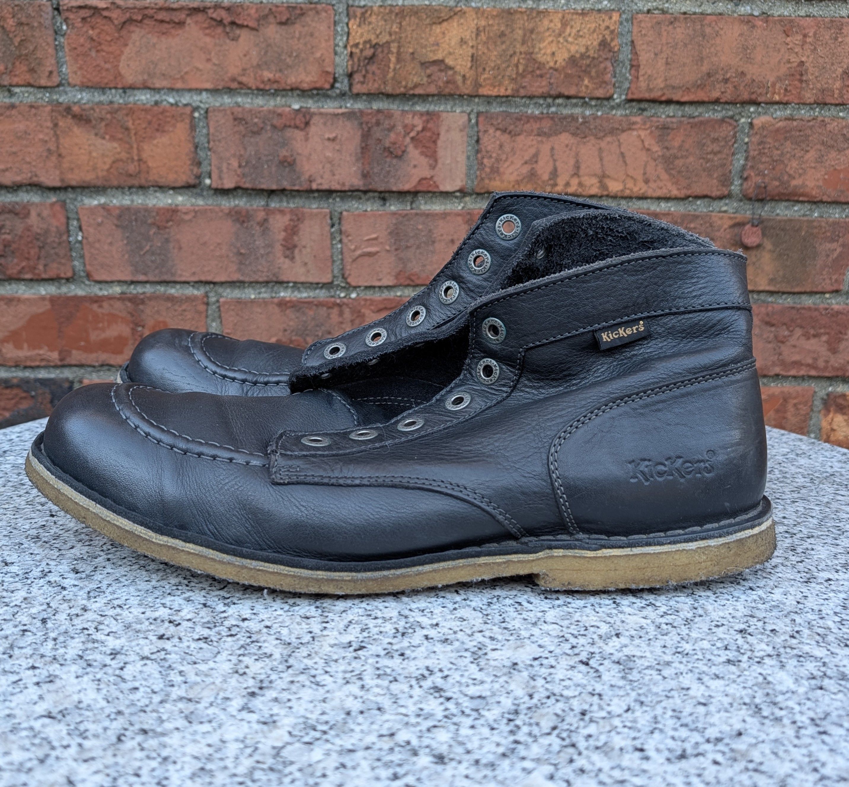 Kickers Vintage KICKERS Kick-Hi Boots France Black | EU 46 US 12 Size US 12 / EU 45 - 1 Thumbnail