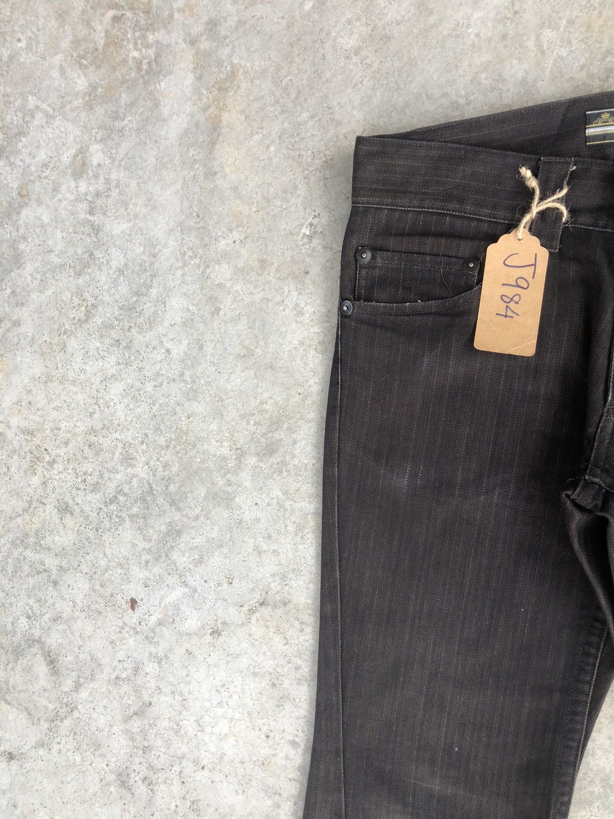 Melrose Japanese Melrose Flared Jeans Hickory Stripe Distressed Size US 31 - 4 Thumbnail