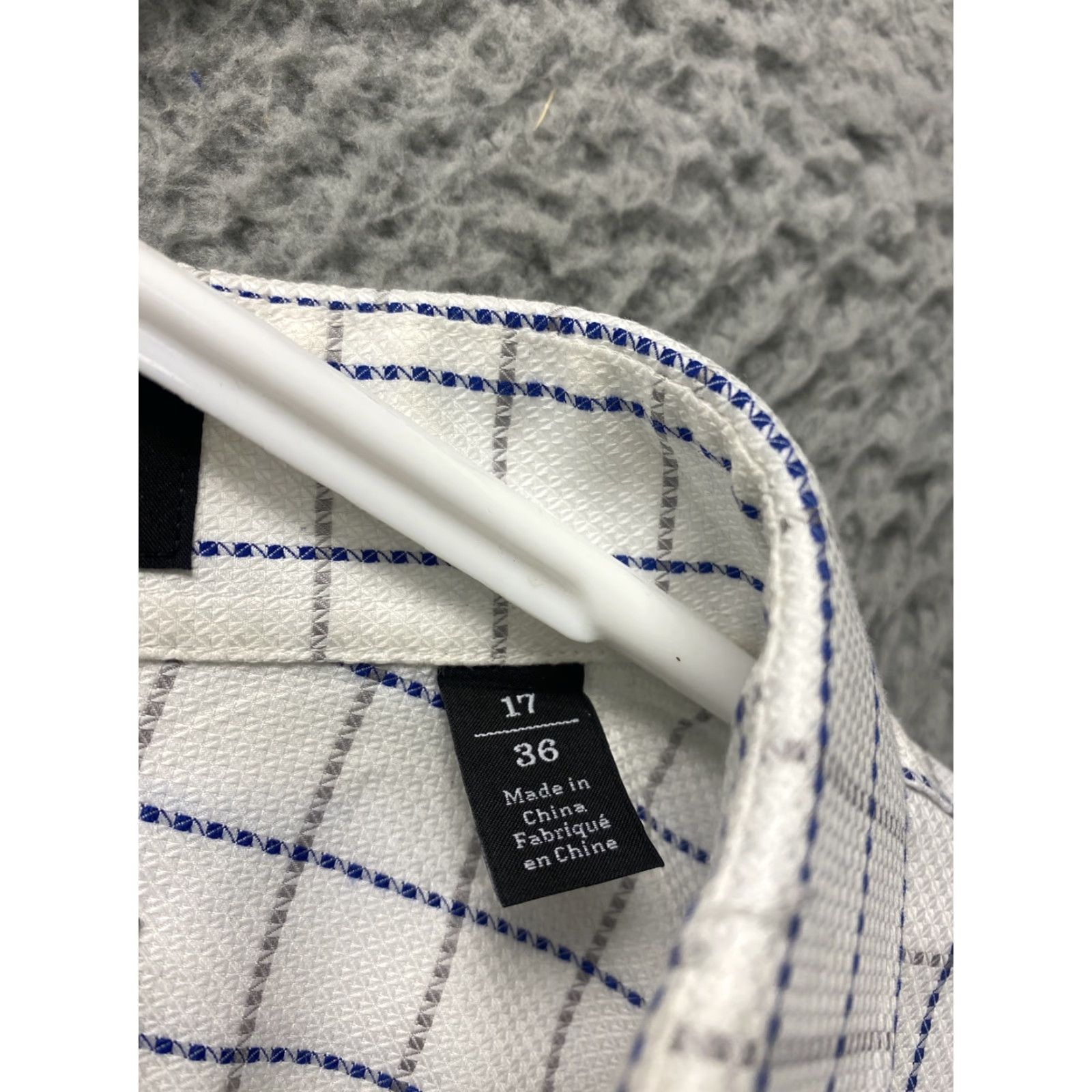 Nordstrom Nordstrom Shirt Mens 17 36 Button-Down Long Sleeve Cream Check /107-10 Classic Casual Men's Button Up Shirt Size US XL / EU 56 / 4 - 5 Thumbnail