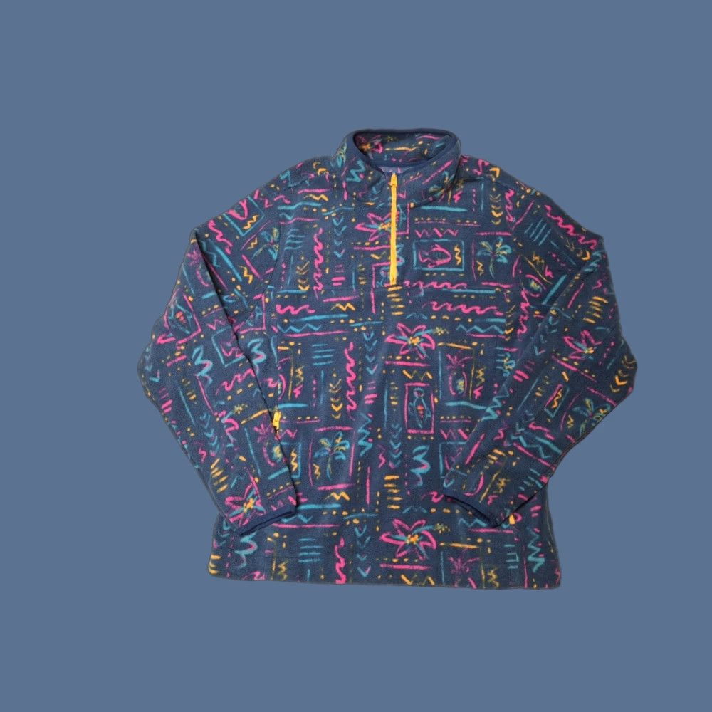 Chubbies Chubbies Sweatshirt L Multicolor Neon Aztec Fleece 1/4 Zip Retro Pullover Unisex Adults Size L Size US L / EU 52-54 / 3 - 1 Thumbnail