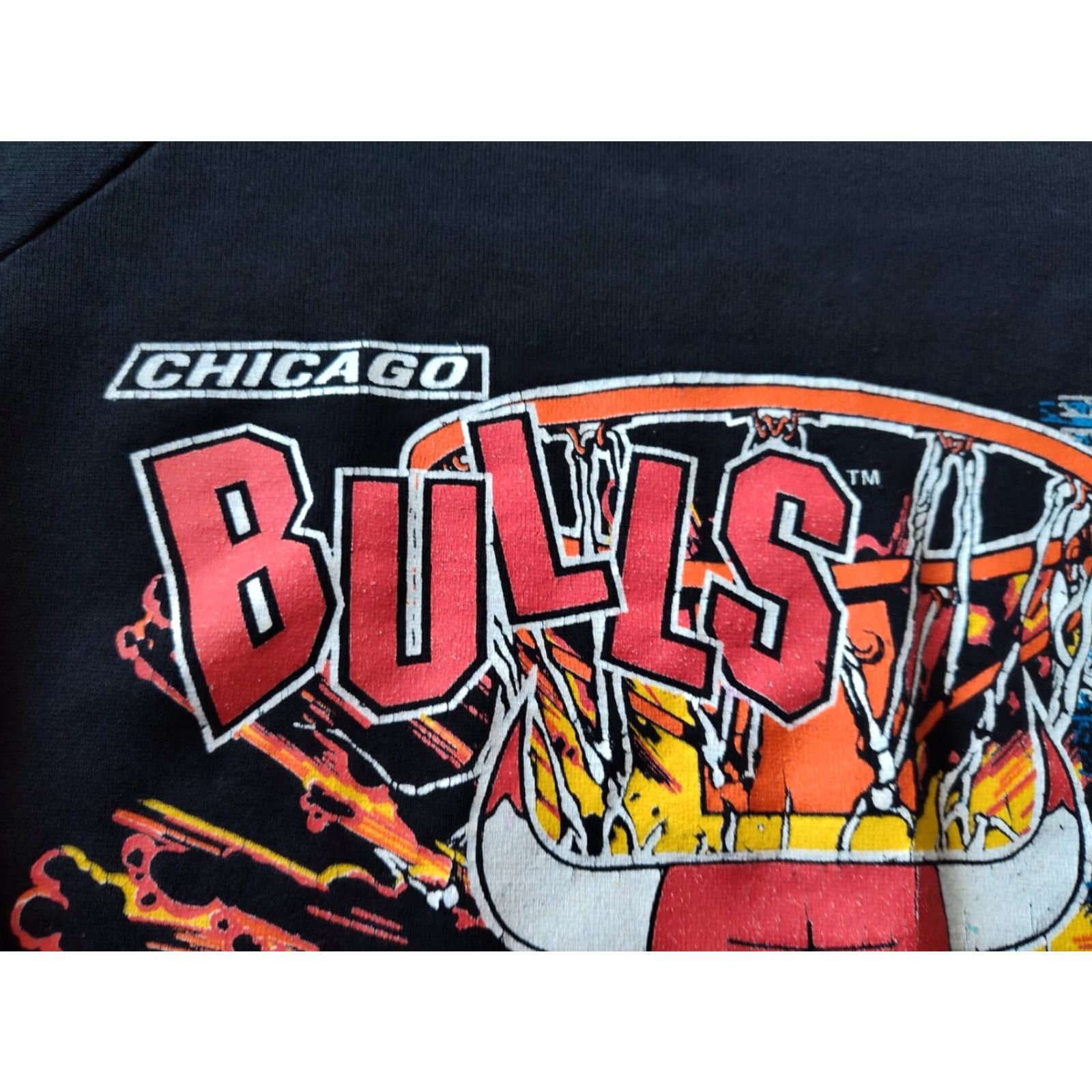 Logo 7 VINTAGE Logo 7 Chicago Bulls World Champions NBA Finals 1991 Sweatshirt Long Sleeve Pullover M Black Mens USA 90s Michael Jordan{"payload":""} Size US M / EU 48-50 / 2 - 6 Thumbnail