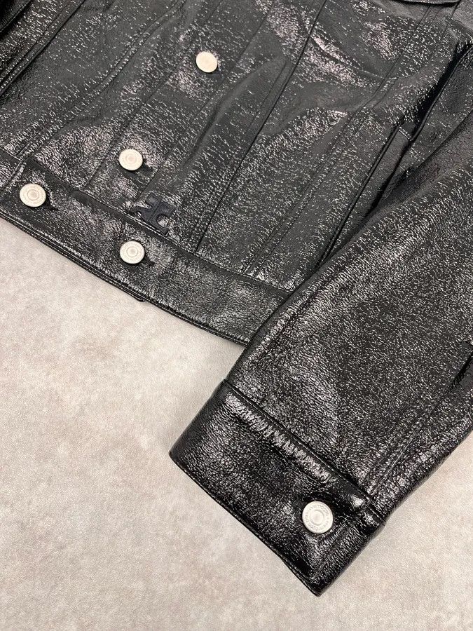 Courreges Courreges Black Vinyl Leather Trucker Jacket Size M / US 6-8 / IT 42-44 - 6 Thumbnail