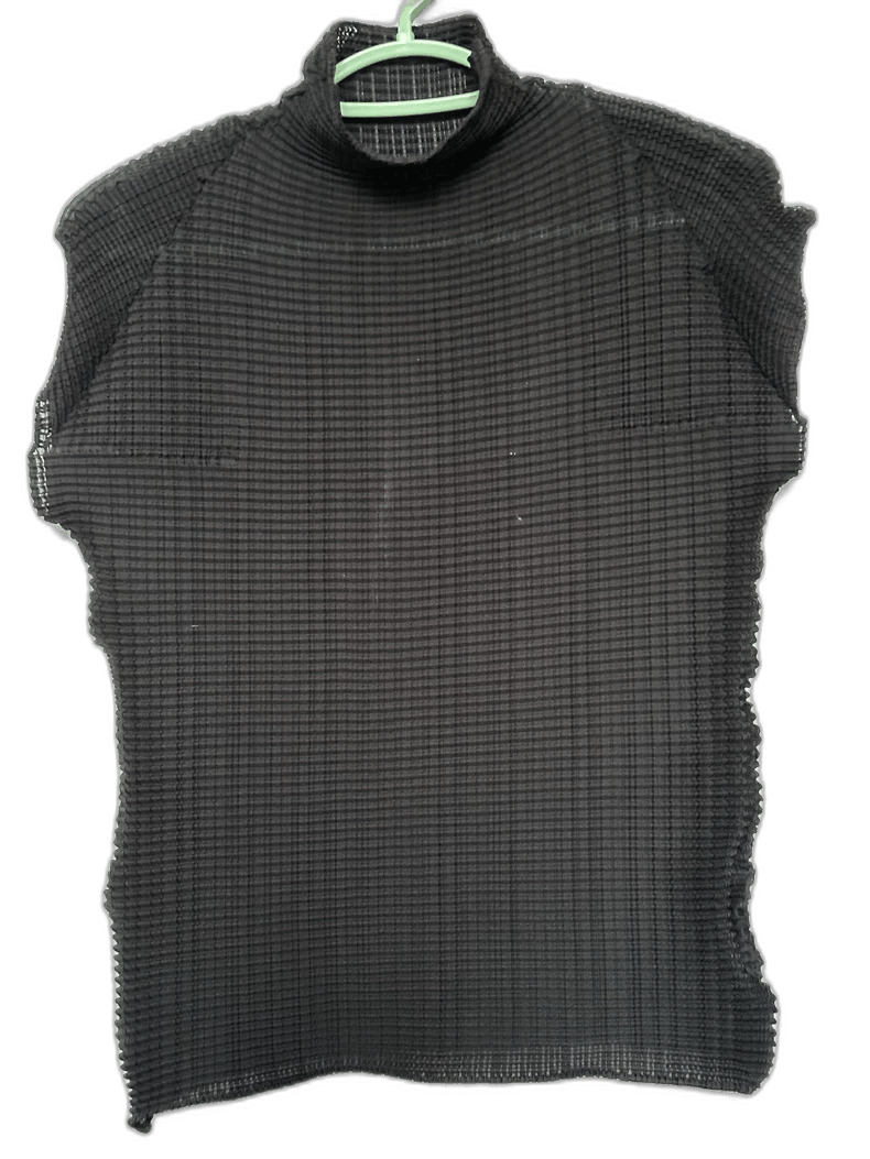 Issey Miyake Issey Miyake Black Mesh Bubble Sleeve Top - dmc Size M / US 6-8 / IT 42-44 - 1 Thumbnail