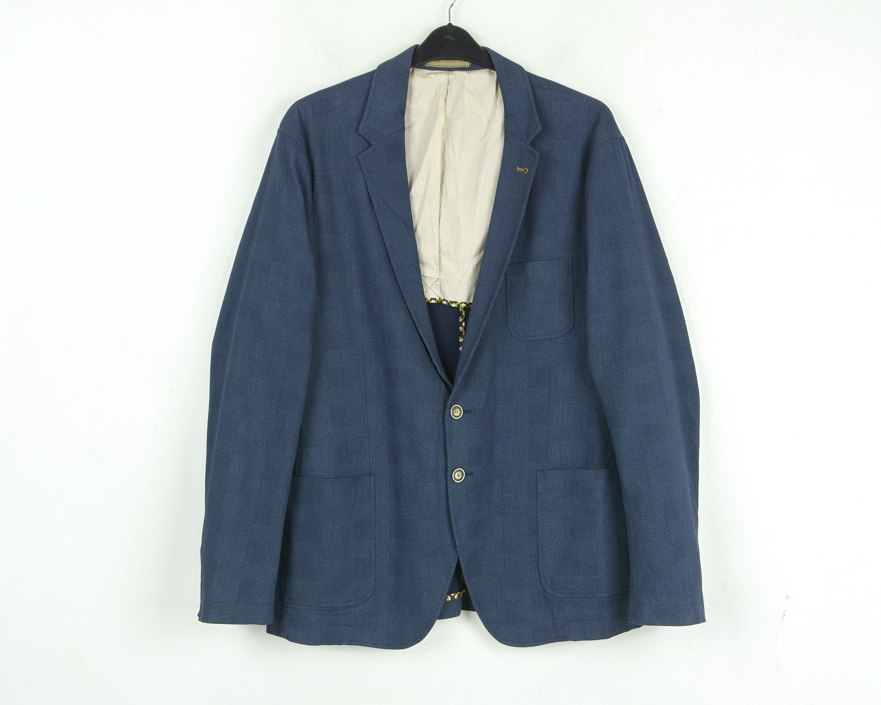 Designer BERTONI Noble Fade Blazer US 48 Jacket Slim EU 58 Coat Size 48R - 1 Thumbnail