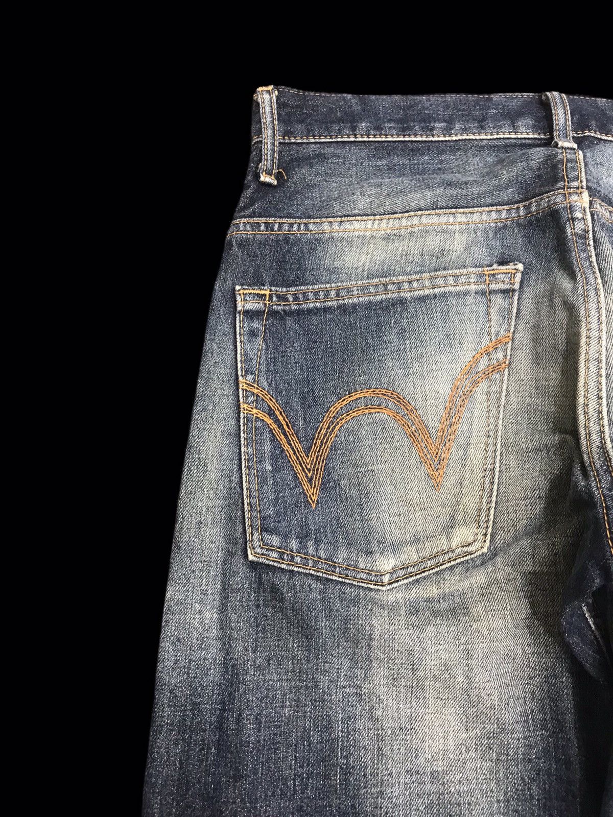 Edwin × Vintage EDWIN Super Distressed Mud Wash Regular Jeans F26 Size US 30 / EU 46 - 11 Thumbnail