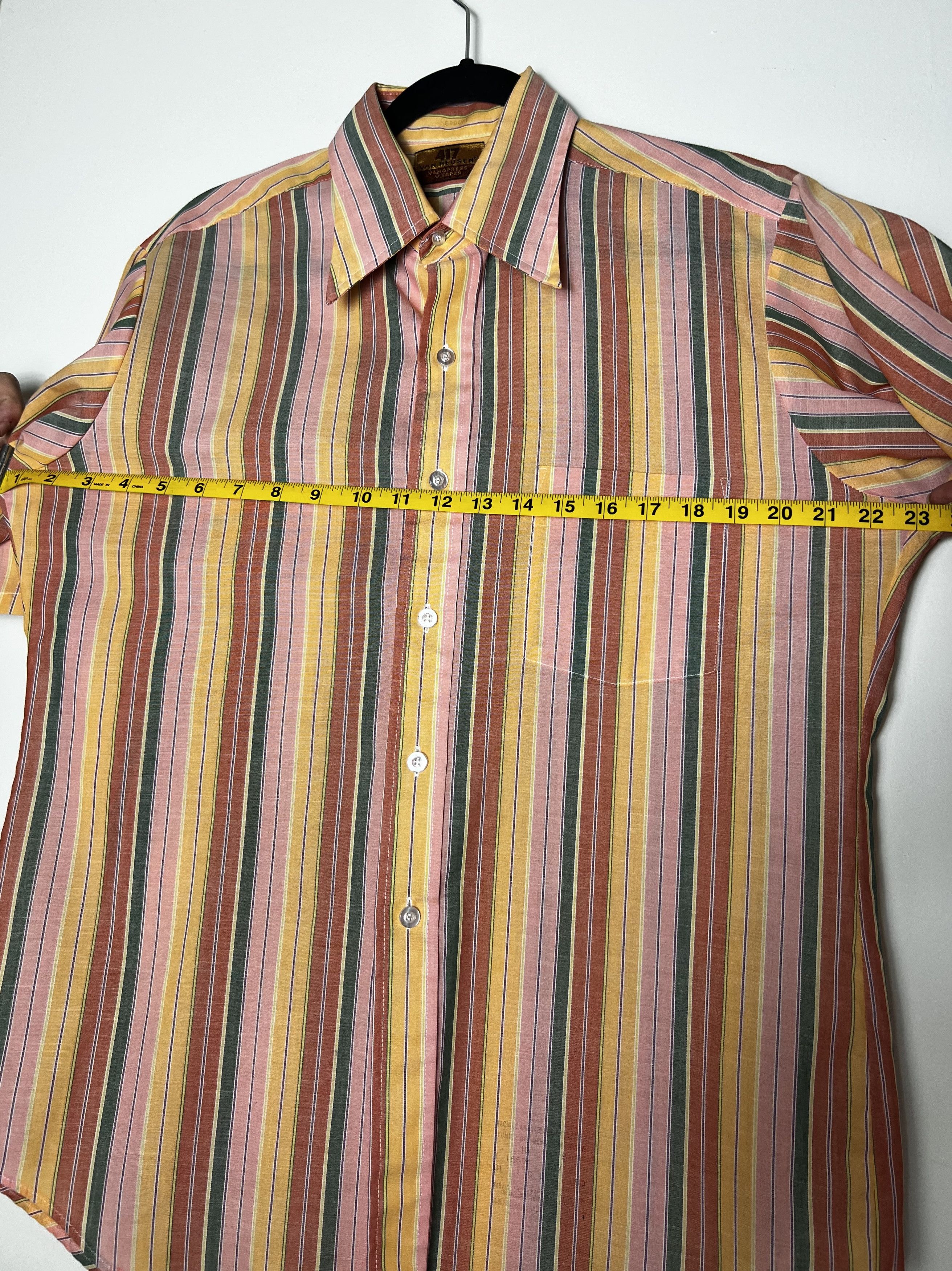 Van Heusen Vintage 1960's Van Heusen 417 Striped Short Sleeve Button Up Size US S / EU 44-46 / 1 - 8 Thumbnail