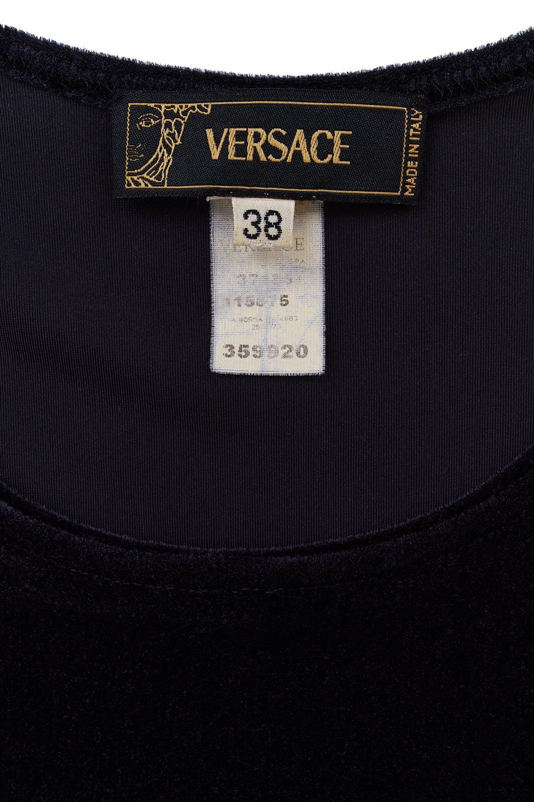 Versace Versace Fall 2003 Black Velvet Top with Swarovski Crystals Size S / US 4 / IT 40 - 4 Thumbnail