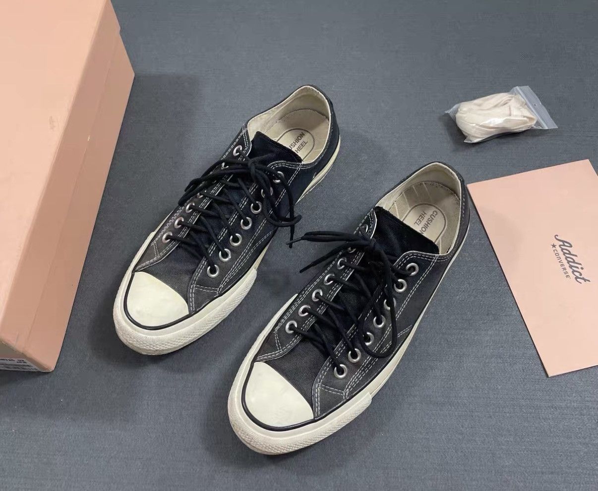 Converse Converse Addict Chuck Taylor Ox 1970s Black Canvas Shoes J16 Size US 9 / EU 42 - 1 Thumbnail