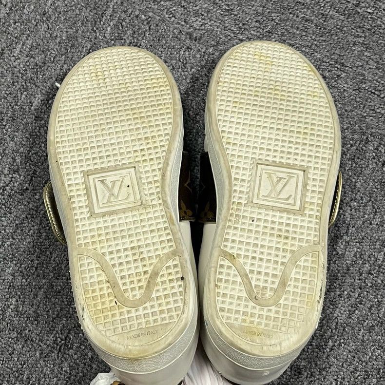 Louis Vuitton Louis Vuitton Louis Vuitton White Low Top Fashion Sneakers Size US 5.5 / EU 38 - 5 Thumbnail