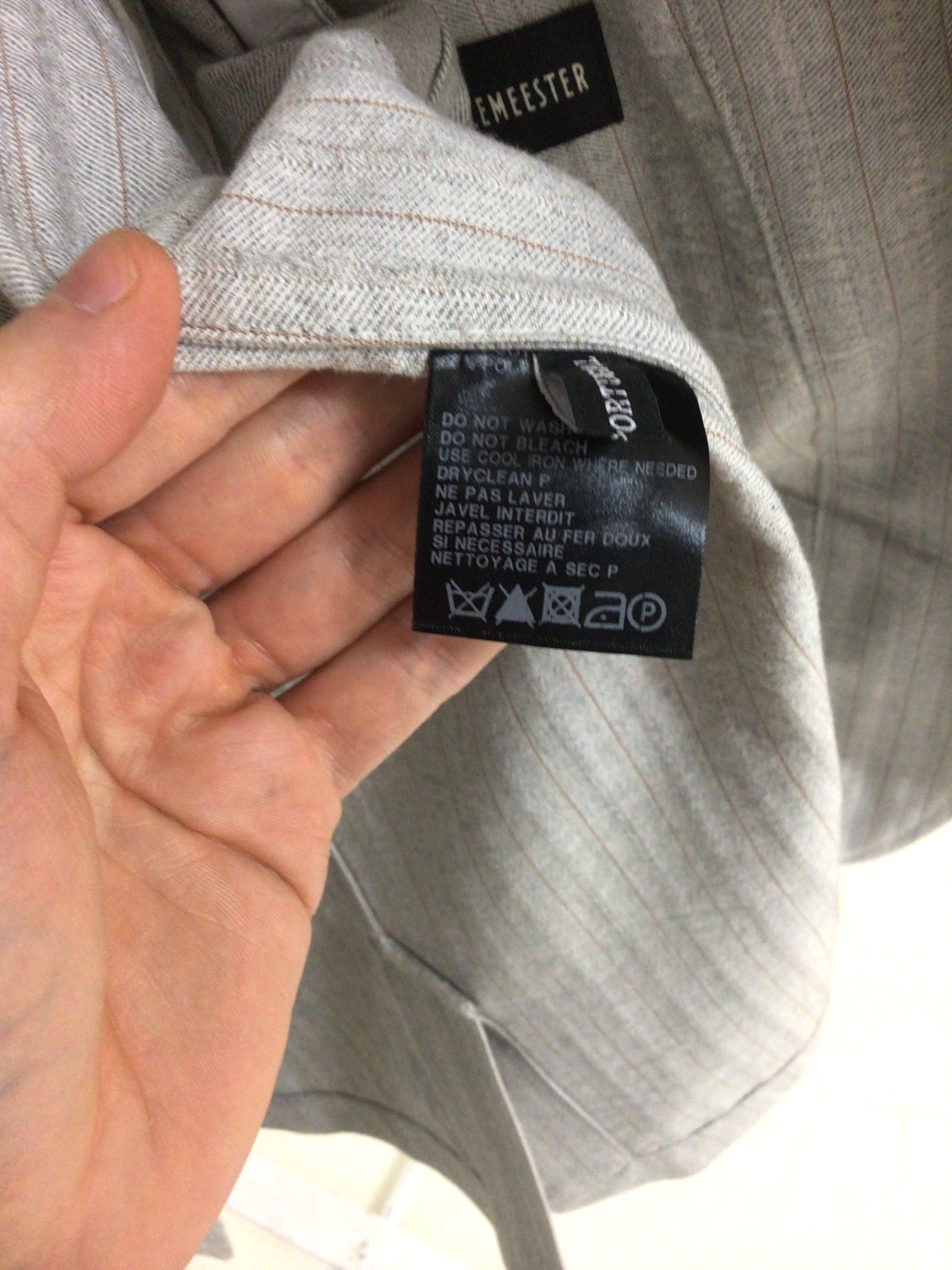 Ann Demeulemeester Ann Demeulemeester Gray Pinstriped Blazer Size 50L - 6 Thumbnail