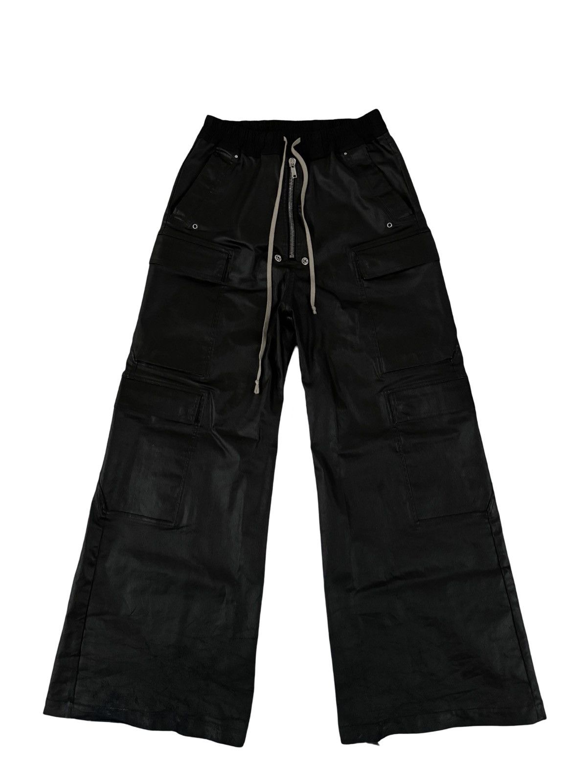 Rick Owens Rick Owen's Waxed Black Bela Cargos | Grailed