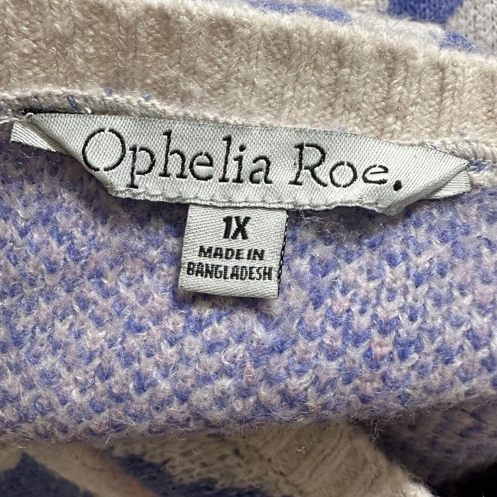 Other Ophelia Roe 1X Crewneck Pullover Sweater Heavyweight Pastel Size XL / US 12-14 / IT 48-50 - 3 Thumbnail