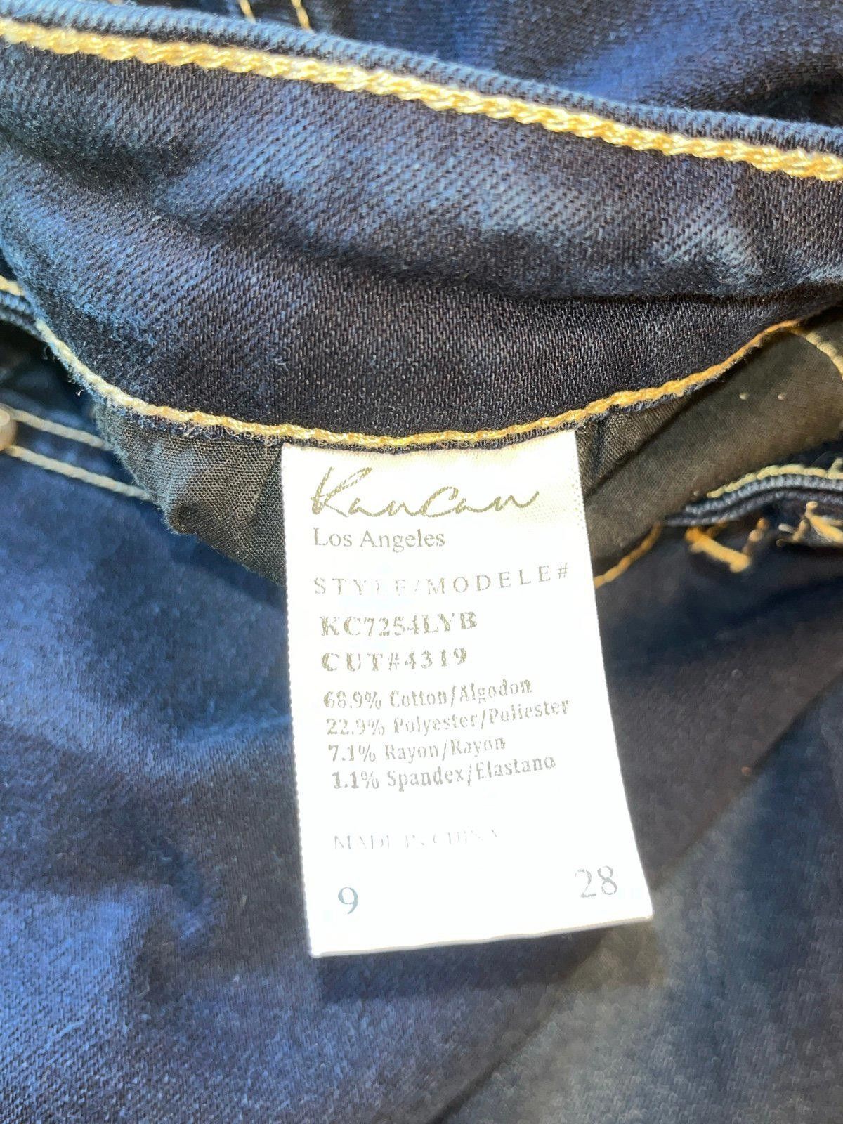Kancan USA Kancan Dark Wash Mid Rise Stretch Skinny Jean Womens Size 28 Size 28" / US 6 / IT 42 - 6 Thumbnail