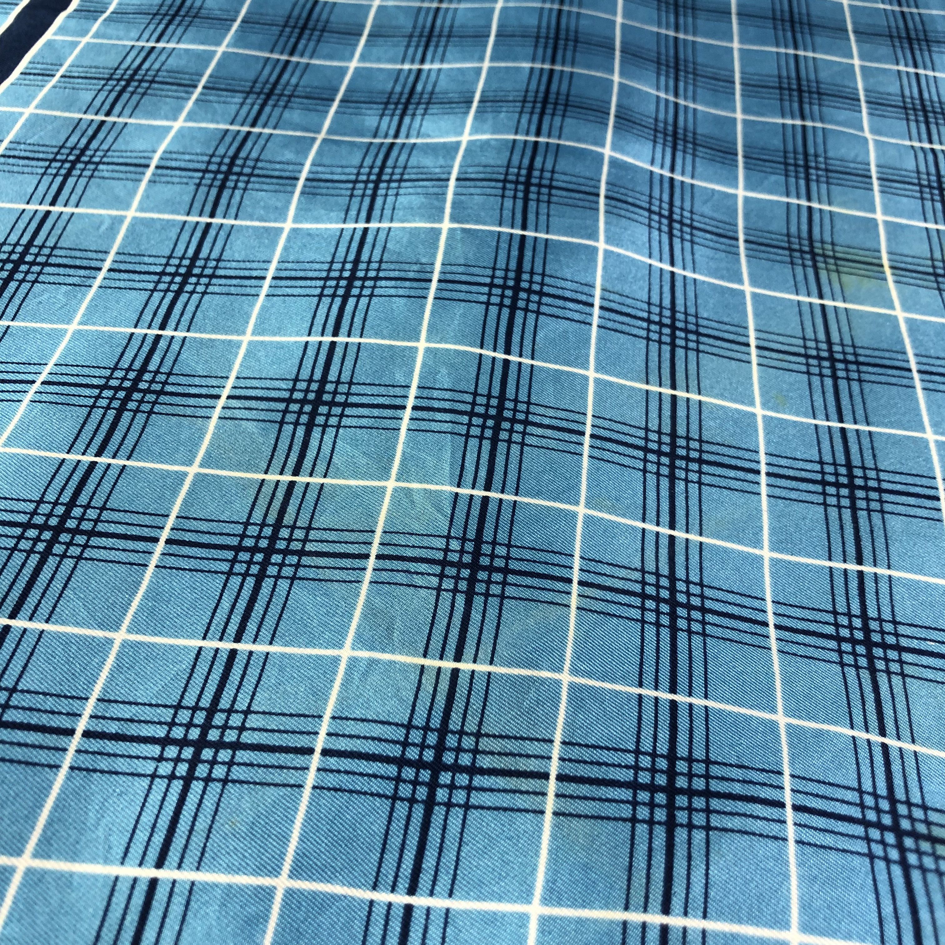Japanese Brand Luxury Hand Rolled Tartan Silk Scarf M764 Size ONE SIZE - 7 Thumbnail