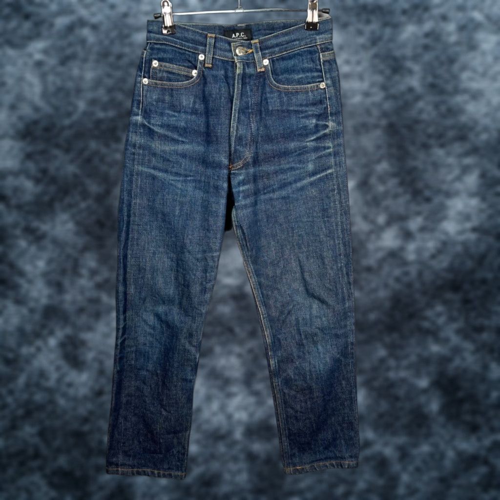 A.P.C. A.P.C. Womens Jeans Blue Raw Denim 25 Tapered Leg Made In France Size 42" / US 20 - 1 Thumbnail