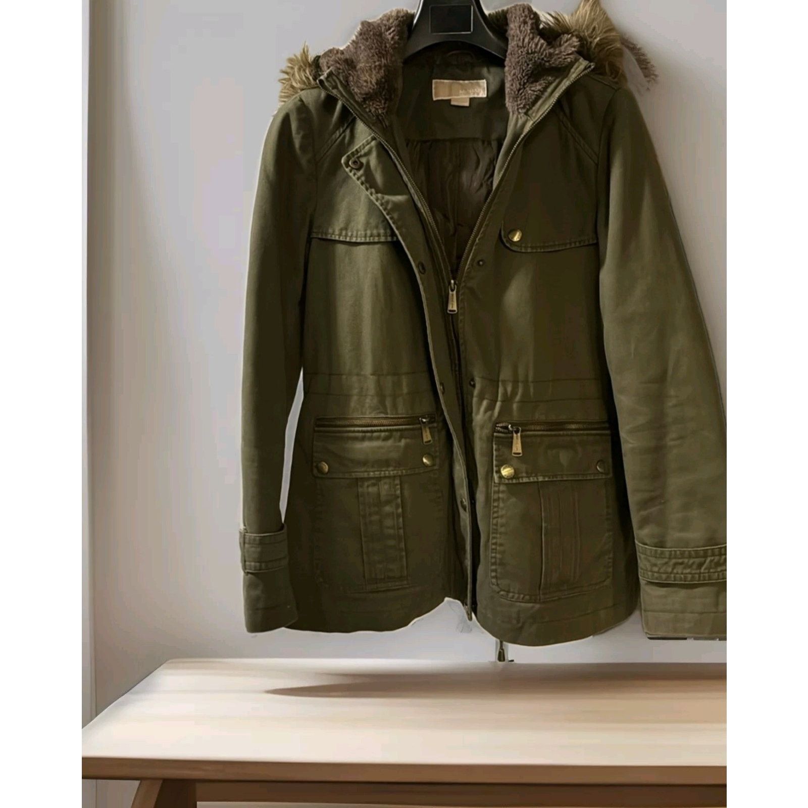 Michael Kors Michael Kors Parka Jacket Fur Hooded Coat Utility Military Size L / US 10 / IT 46 - 1 Thumbnail
