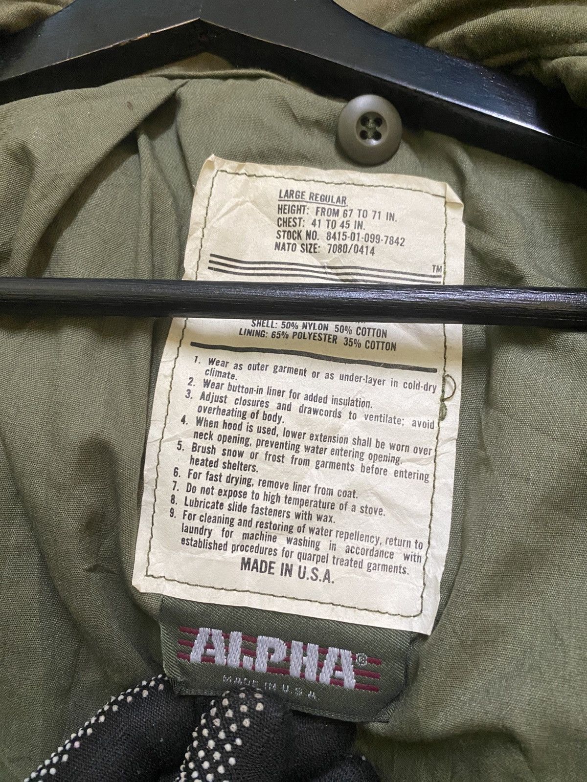 Alpha Industries Vintage Alpha Industries M-65 Field Jacket OG-107 Green Size US L / EU 52-54 / 3 - 9 Thumbnail