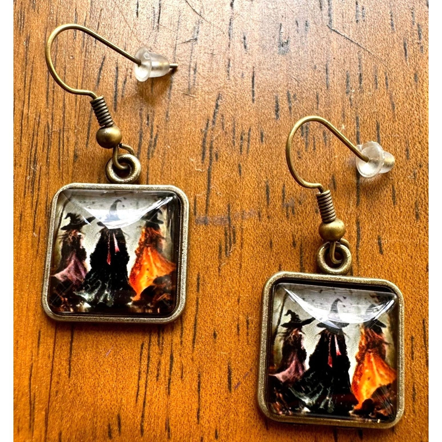 Handmade Macbeth Three Witches Earrings Halloween Supernatural Power Size ONE SIZE - 6 Thumbnail