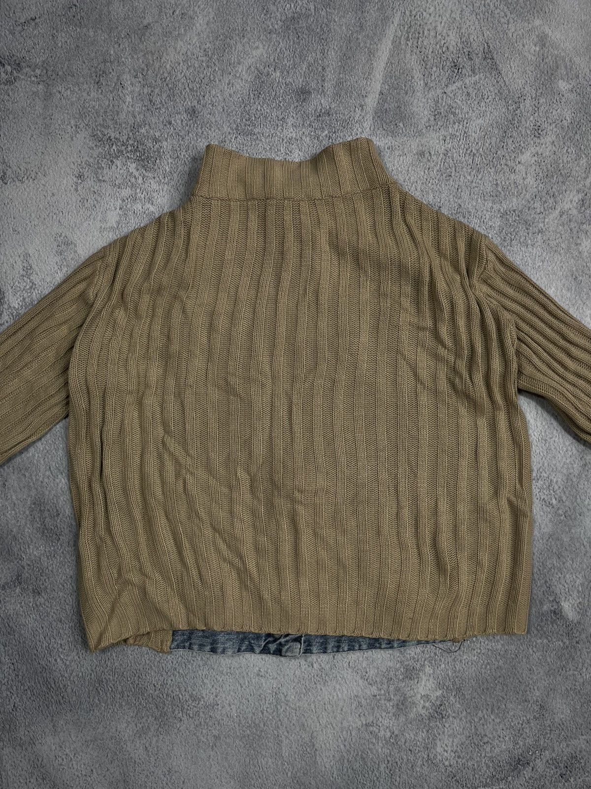 Vintage Vintage Y2K Faded denim knitted zip jacket Japanese M Size M / US 6-8 / IT 42-44 - 5 Thumbnail