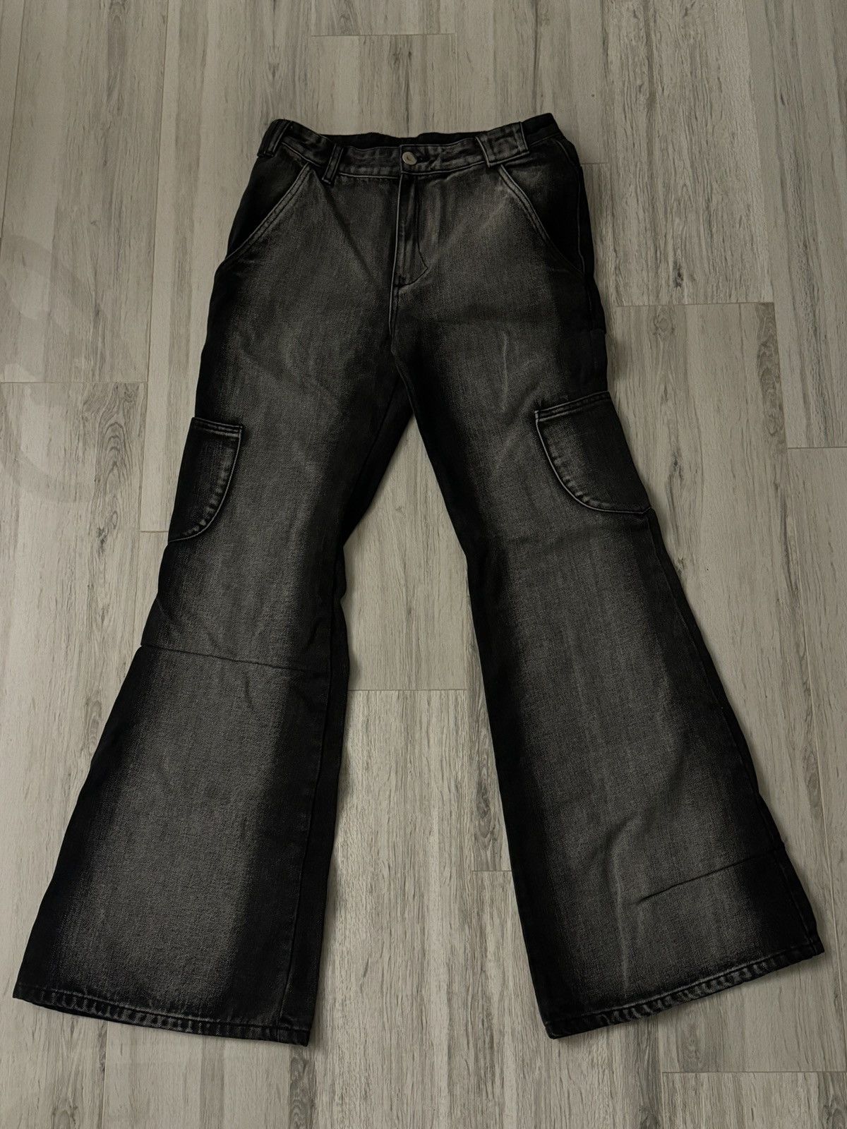 Japanese Brand × Vintage Flared/Wide leg denim Size US 32 / EU 48 - 1 Thumbnail