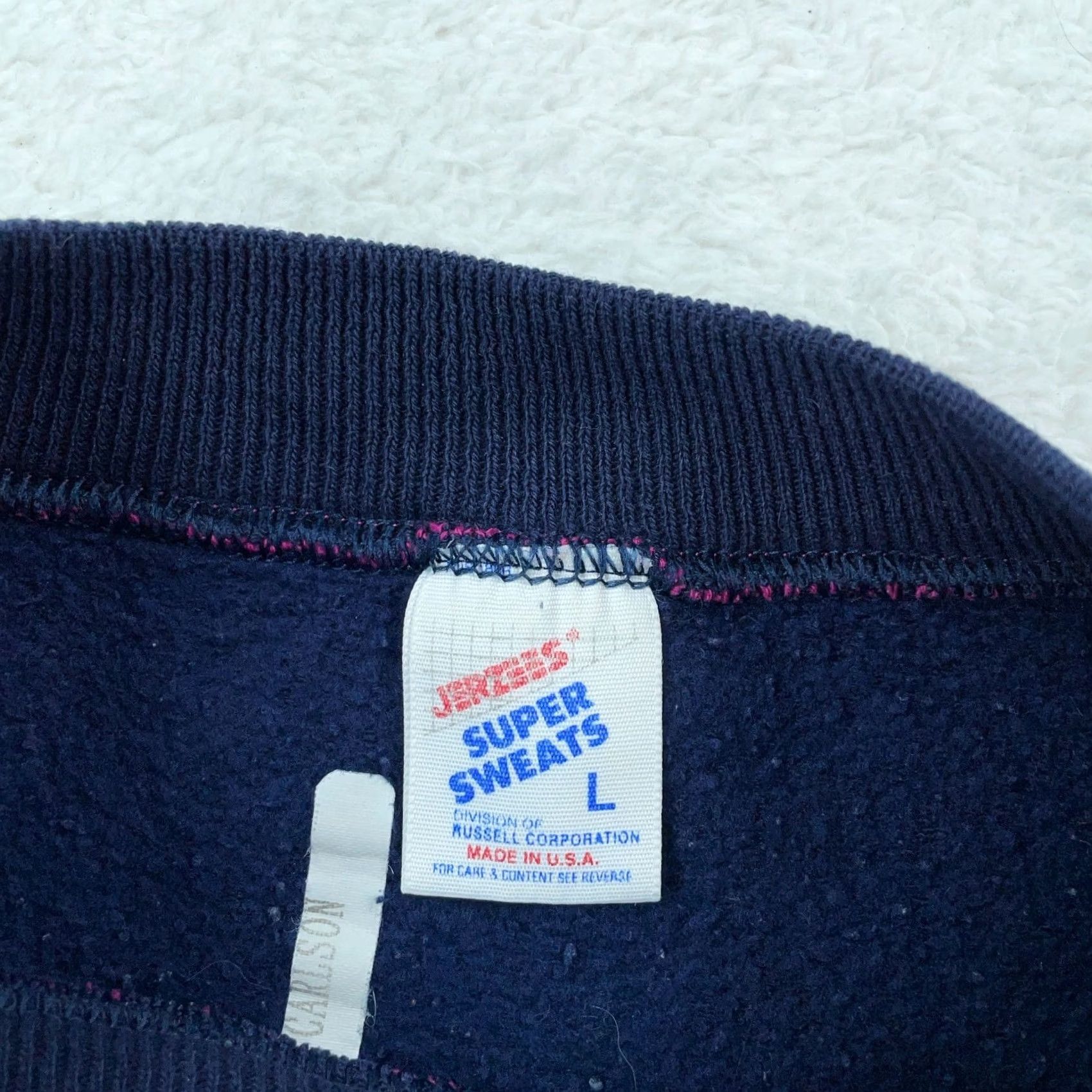 Jerzees VINTAGE Jerzees Sweatshirt Men's M Blue Clydesdale Horse Pullover Knit Lined USA Outdoors - Mens Size US M / EU 48-50 / 2 - 4 Thumbnail