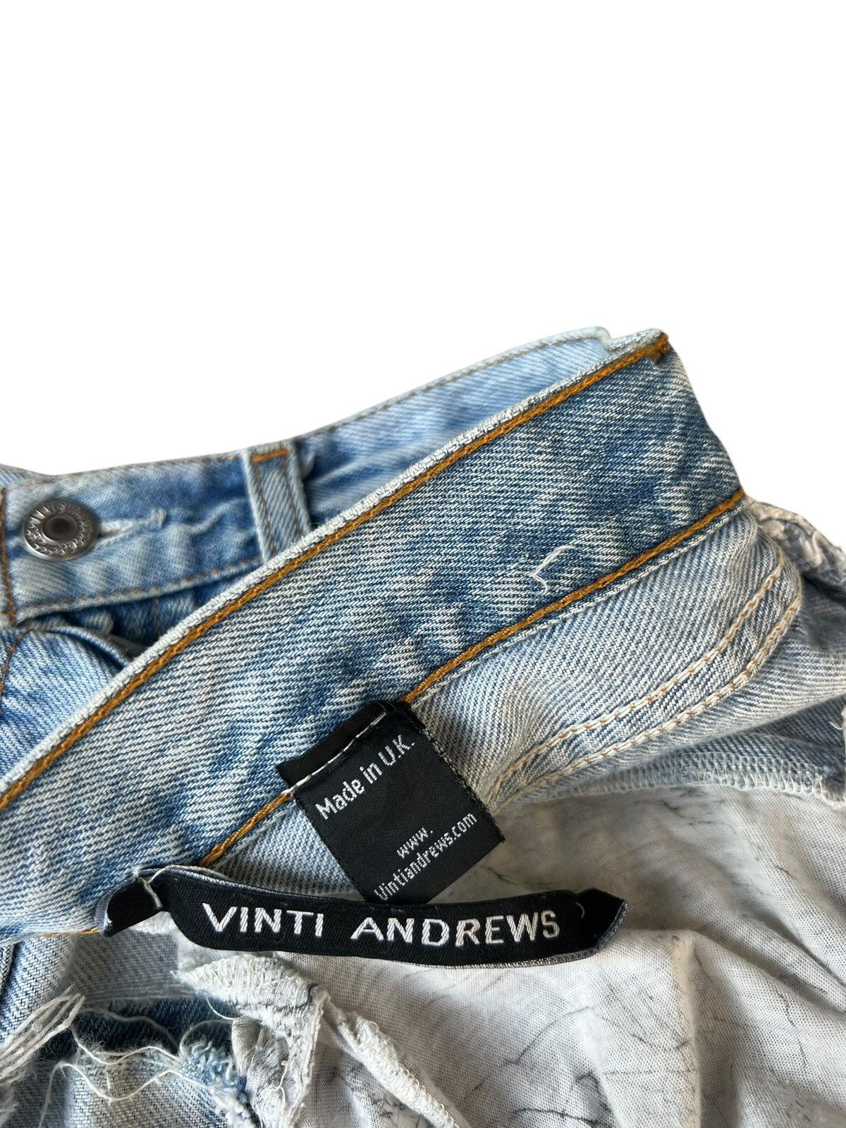 Vinti Andrews Vinti Andrews X Levi’s 501 Trashed Distressed Denim Jeans Size US 30 / EU 46 - 19 Thumbnail