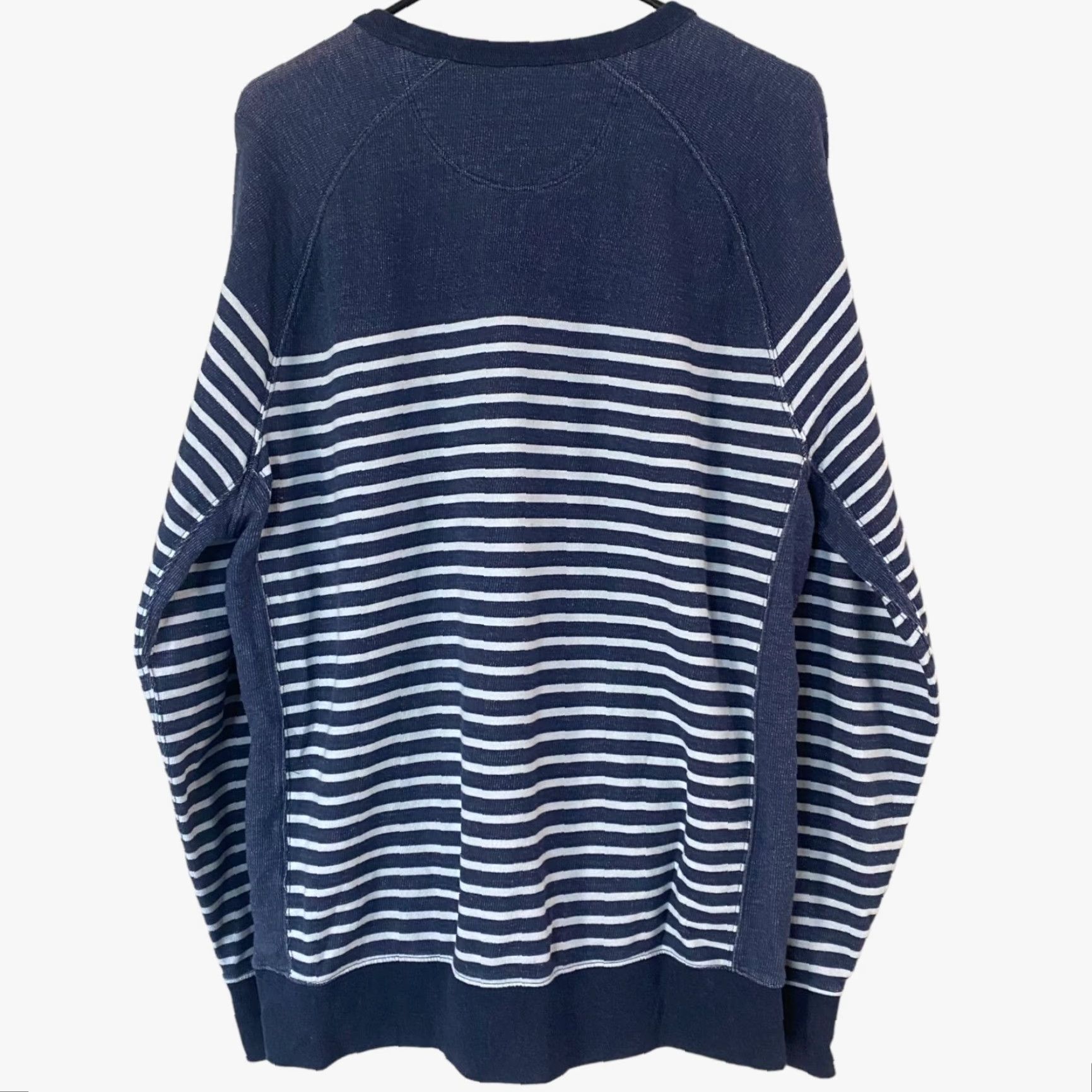 Levi's Levi's Striped Pullover Crewneck Sweatshirt Mens XL Navy Blue White Long Sleeve Size US XL / EU 56 / 4 - 3 Thumbnail