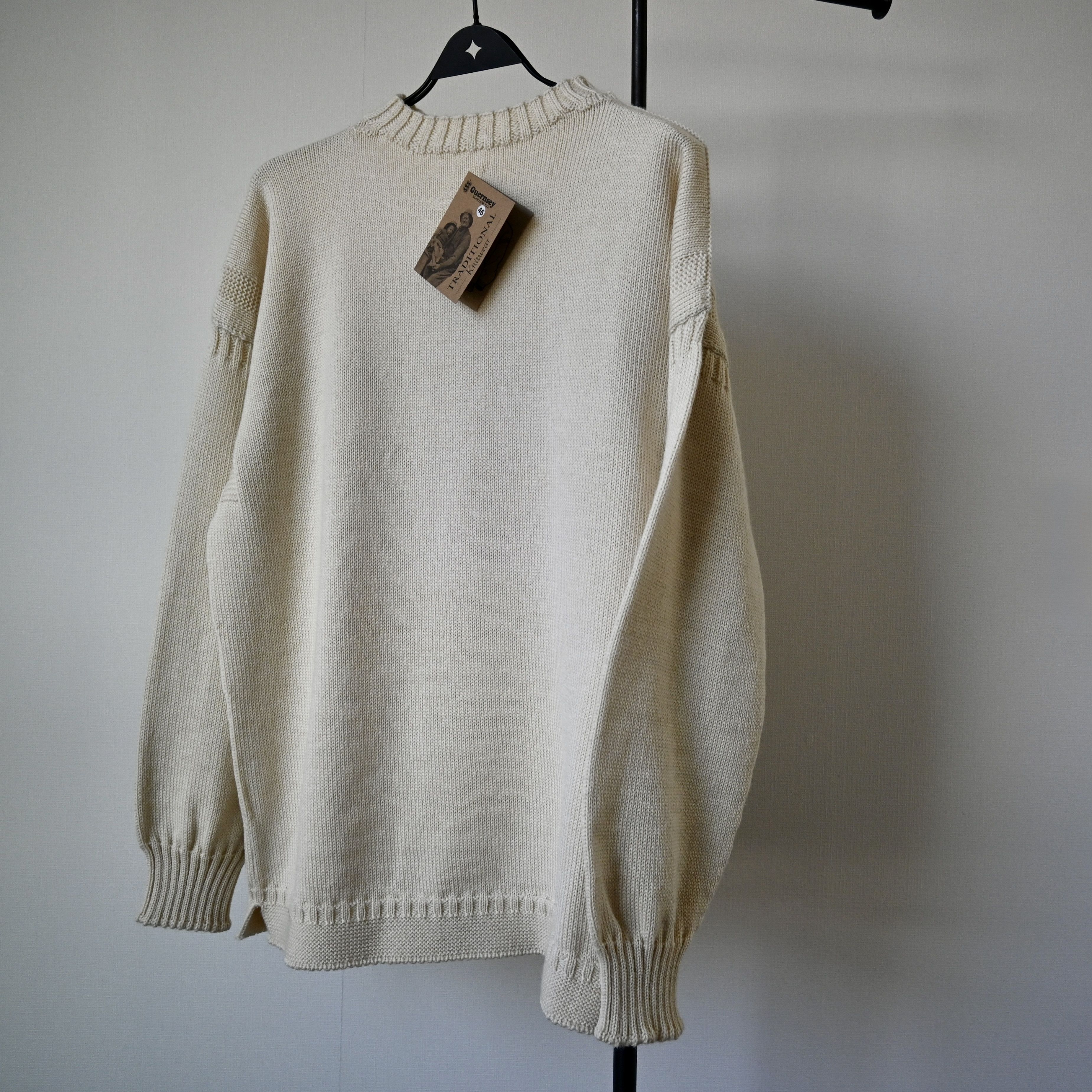 Other UNUSED, Guernsey Woollens traditional jumper, cream Size US XL / EU 56 / 4 - 18 Thumbnail