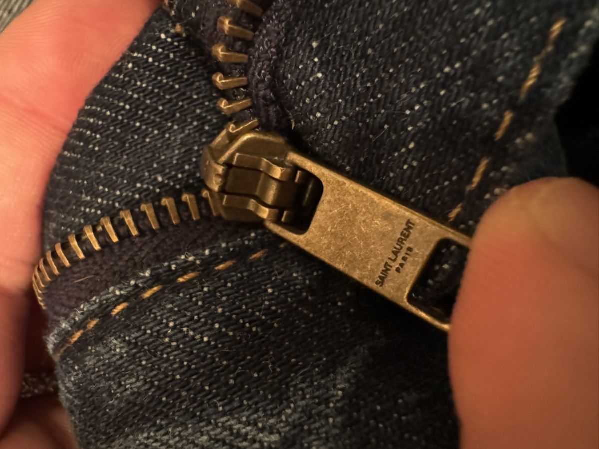 Saint Laurent Paris Saint Laurent washed blue ripped skinny jeans Size US 27 - 7 Thumbnail