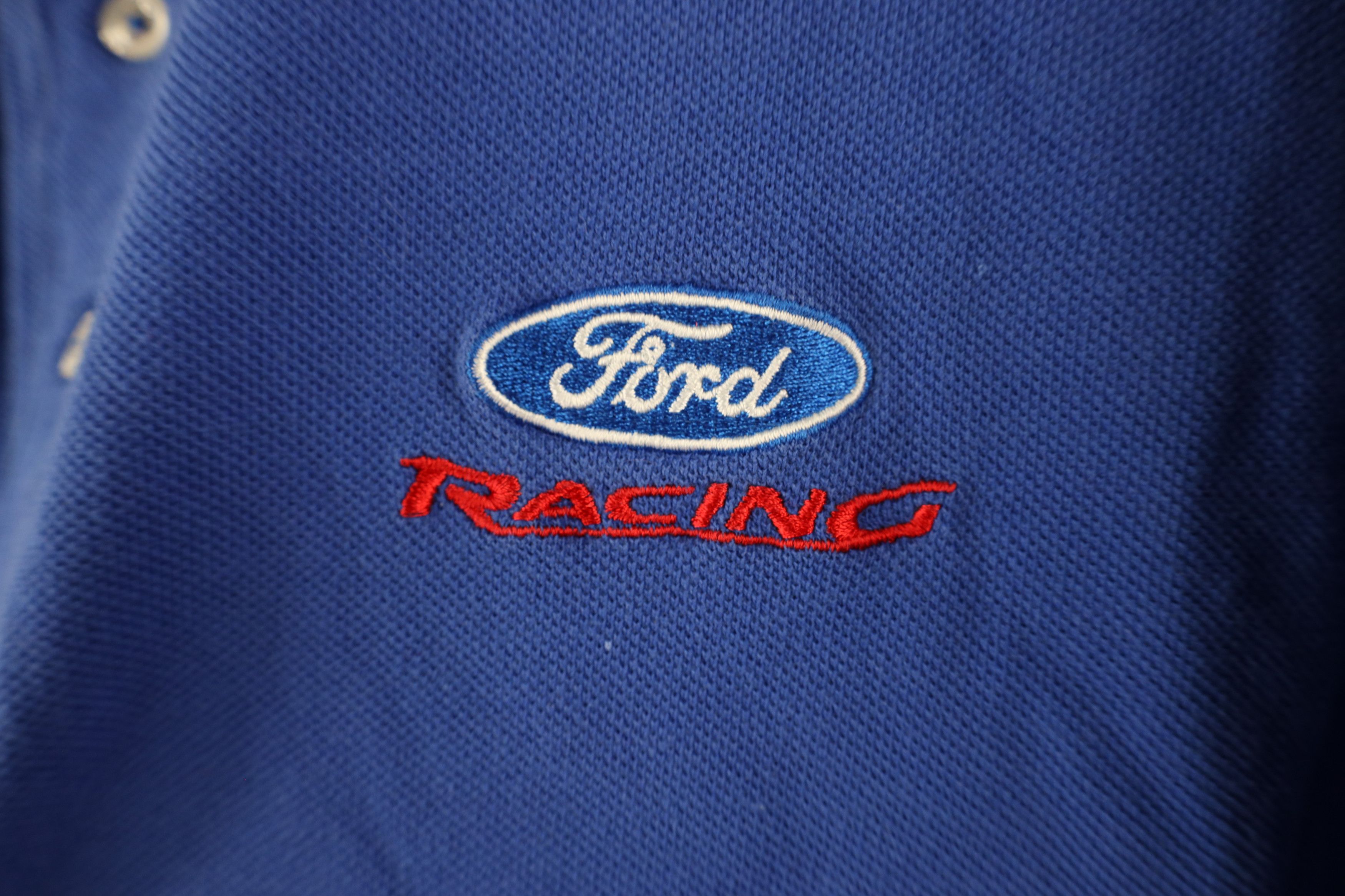 Vintage Vintage 90s Ford Racing Short Sleeve Polo Shirt Blue USA Size US XXL / EU 58 / 5 - 5 Thumbnail