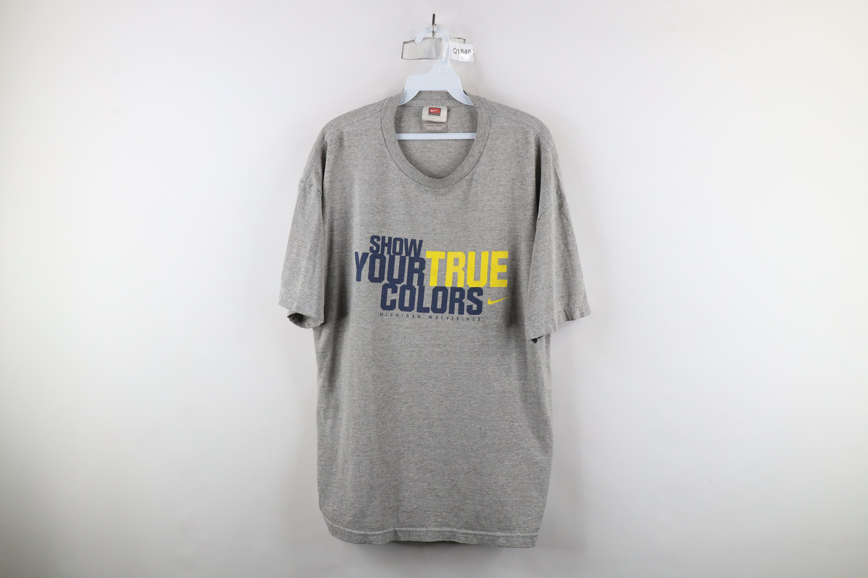 Nike × Vintage Vintage Nike Mini Swoosh University of Michigan T-Shirt Size US L / EU 52-54 / 3 - 1 Thumbnail